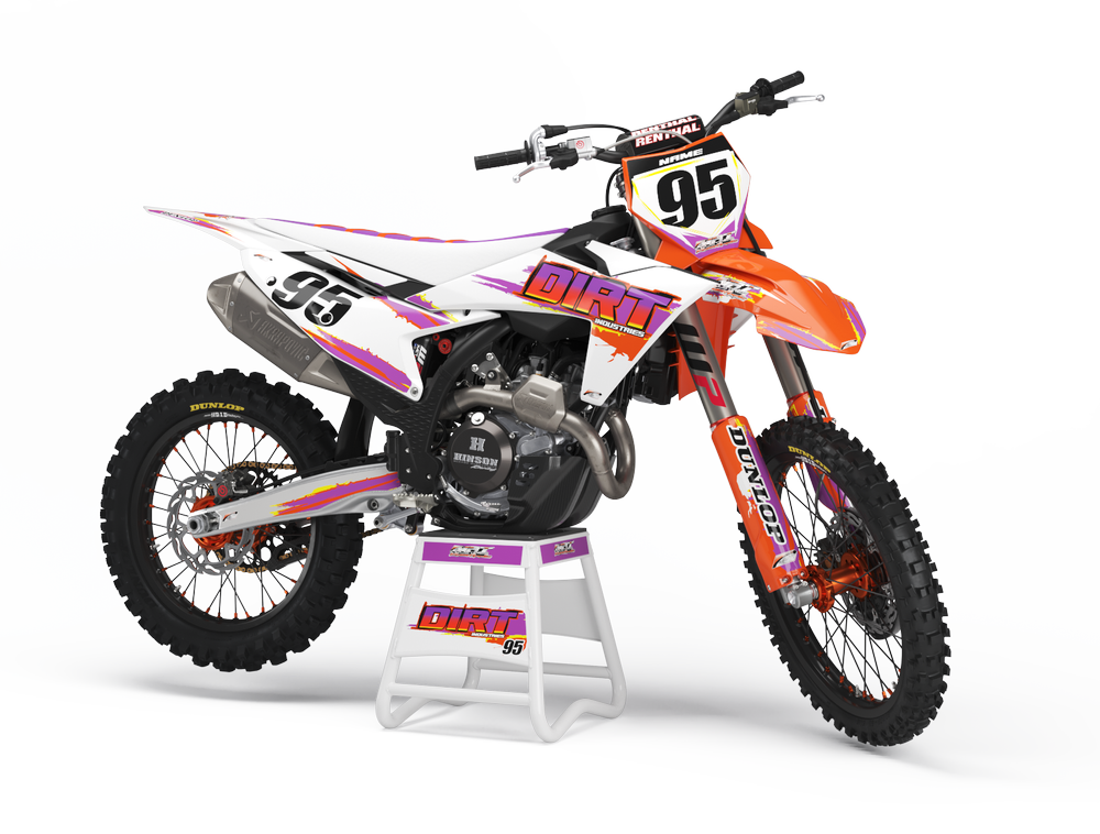 95' KTM Throwback Pre-Designed Kit for Losi ProMotoX — Dirt