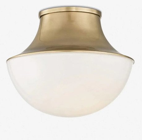 Hudson Valley Lettie 10 3/4"W Aged Brass LED Ceiling Light