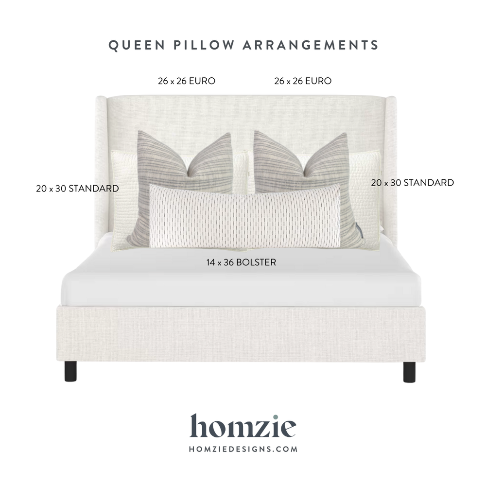 How to Arrange Pillows on a Queen Size Bed — Homzie Designs