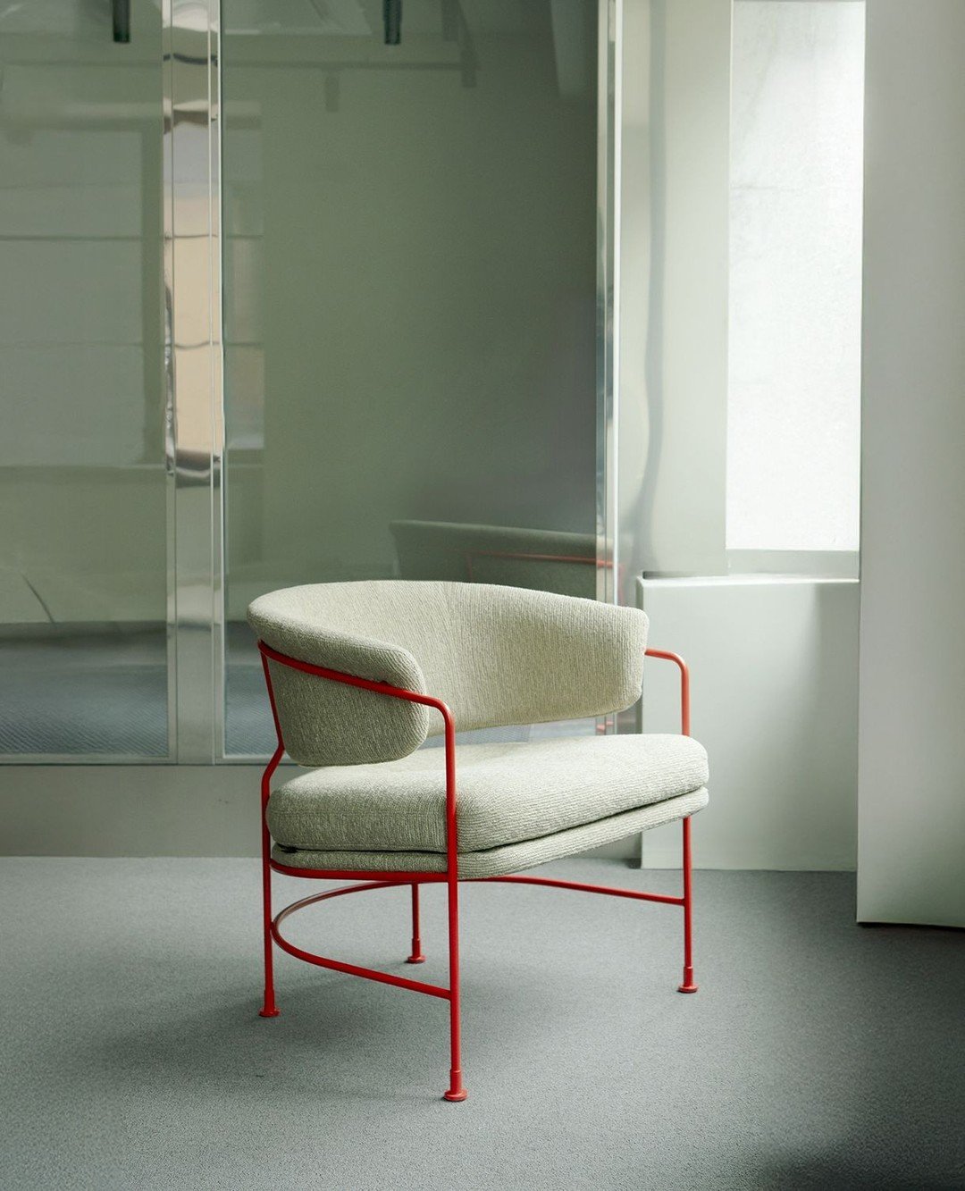 The Astro chair, first previewed by Massproductions during Stockholm Design Week in February, is now available.⁠
⁠
Inspired by the elegance of planetary orbits, the Astro collection features a distinctive design defined by its steel tube rings. These