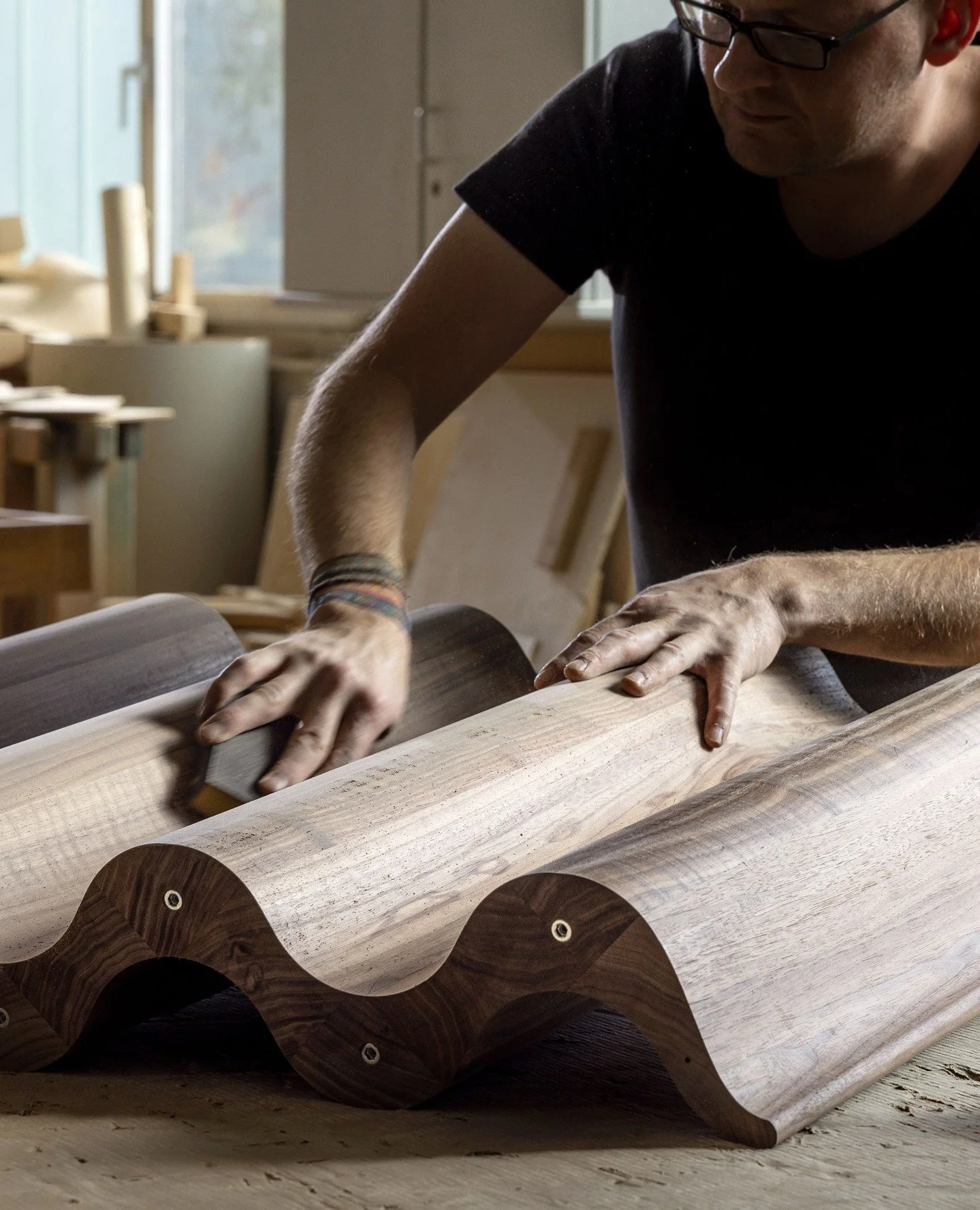 First day back after the holidays with @zeitraum_furniture⁠
⁠
Stacks of timber, quiet concentration, and the slow rhythm of tools finding their pace. This is where every Zeitraum piece begins &mdash; with hands, patience, and a deep respect for mater