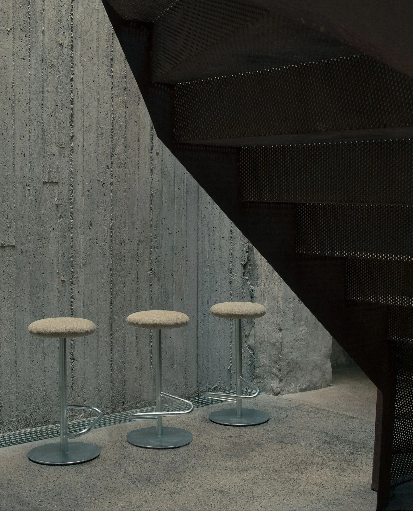 Bright Hot Dip Galvanised finish now available on the Odette stools from @massproductions⁠
⁠
Images courtesy of @massproductions⁠
