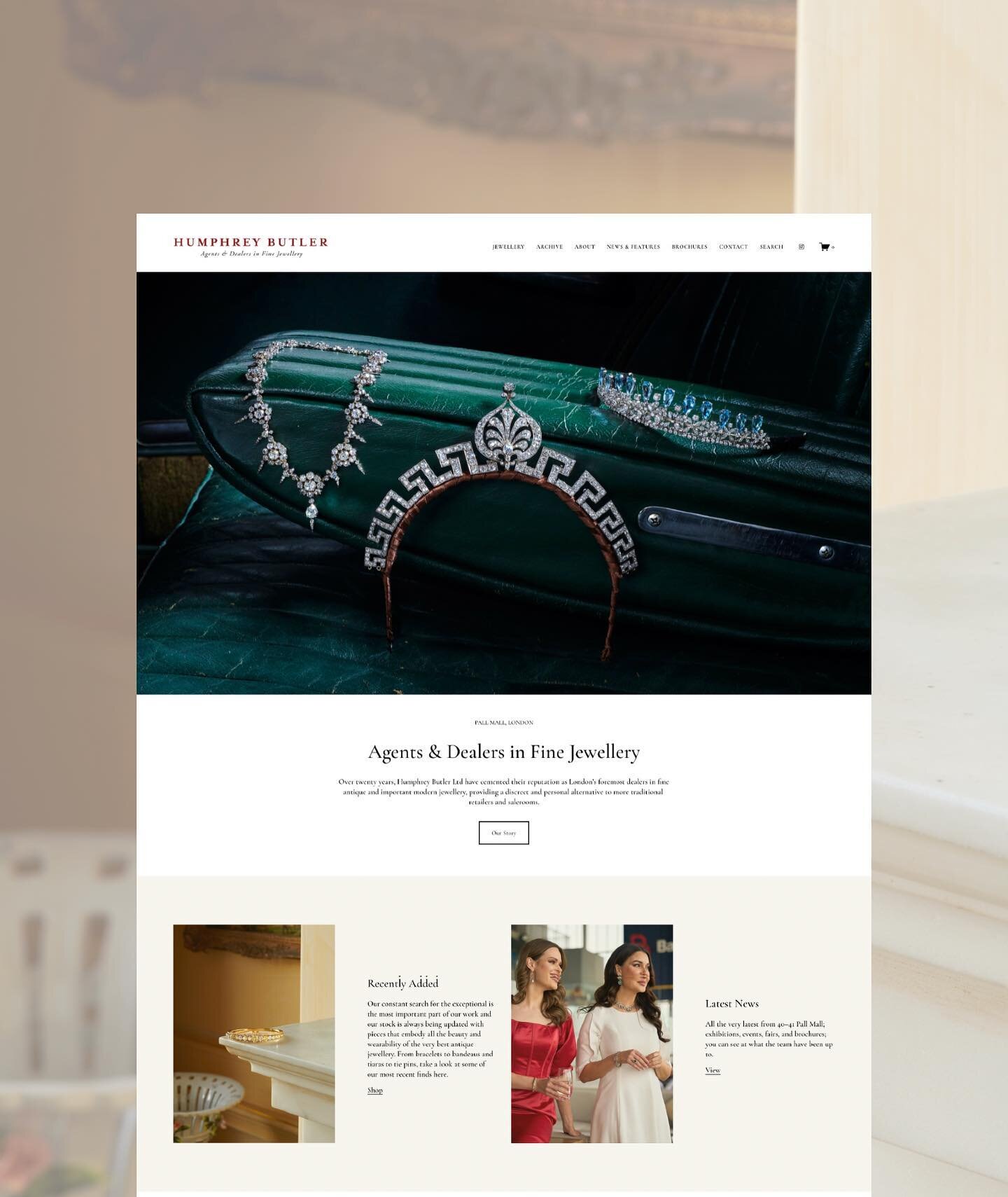 Website design and build for London-based &lsquo;Agents &amp; Dealers in fine jewellery&rsquo; Humphrey Butler.

&ldquo;For over twenty years, Humphrey Butler have cemented their reputation as London&rsquo;s foremost dealers in fine antique and impor