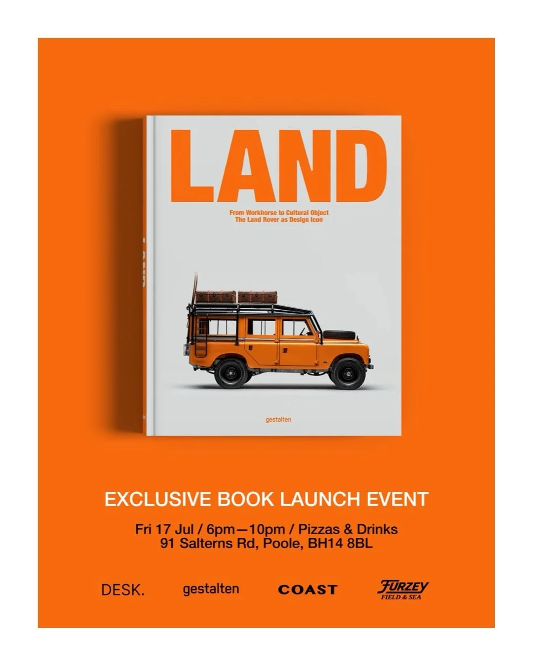 SAVE THE DATE: FRIDAY 17th JULY from 6pm. Join us for pizzas and drinks and the exclusive book launch of LAND, a collaboration project between @by_desk and @gestalten. Copies of the book will be on sale on the night. Open to the public and all welcom