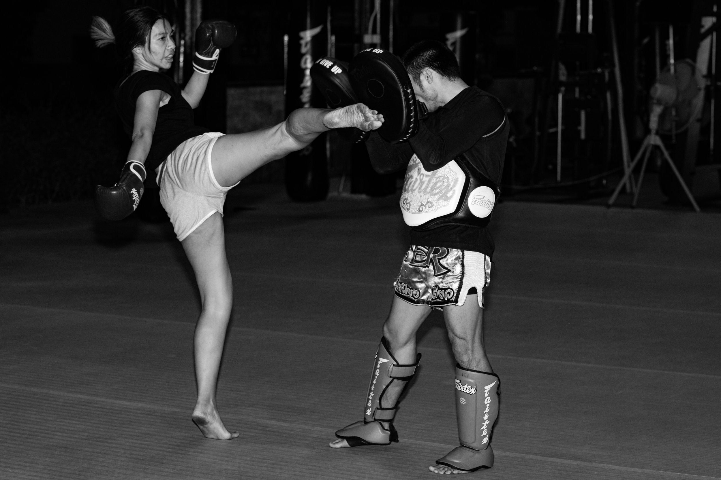  Ouch!………………..night practice at the camp , chiang mai 