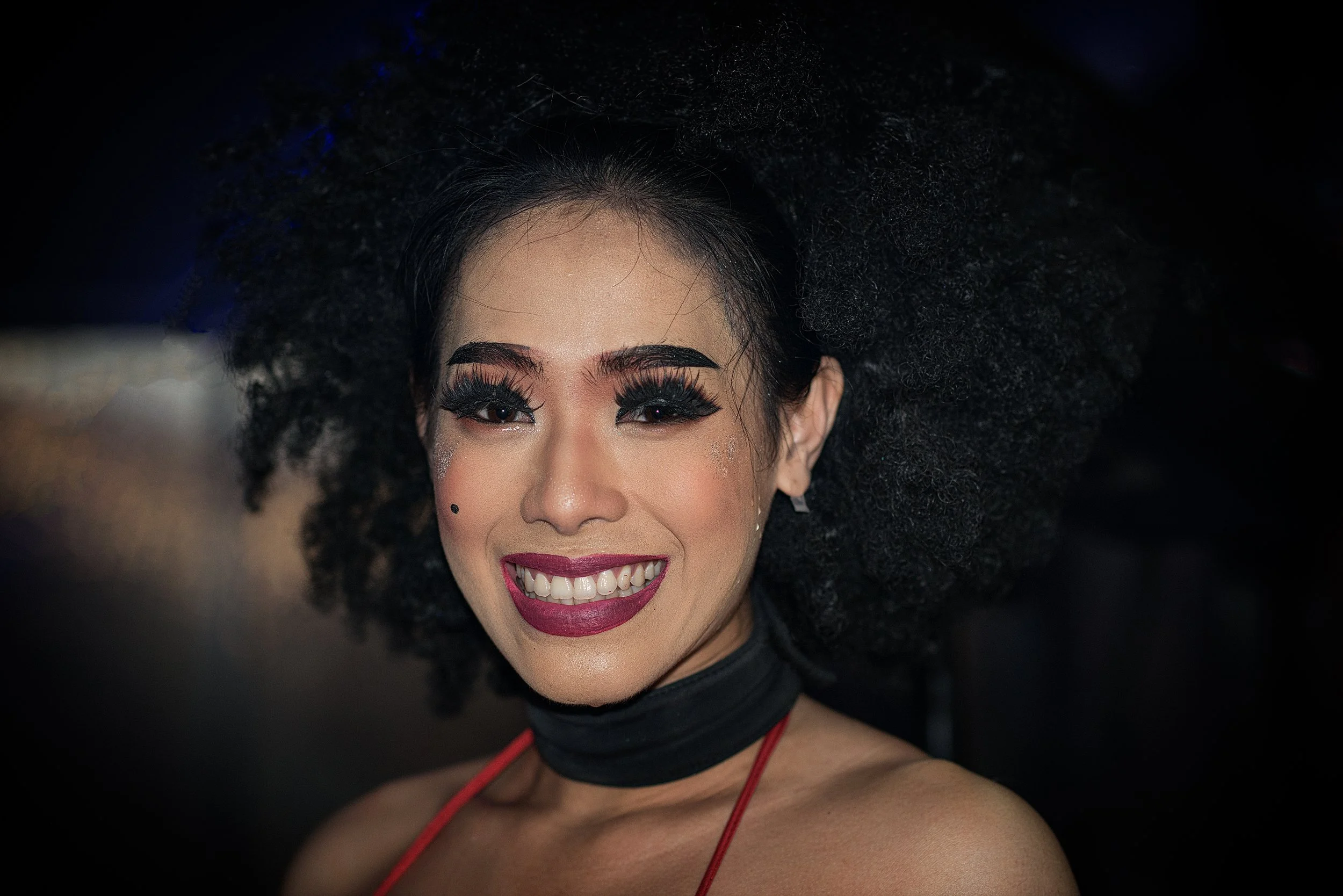 a lovely ladyboy outside the sixcrete club chiang mai