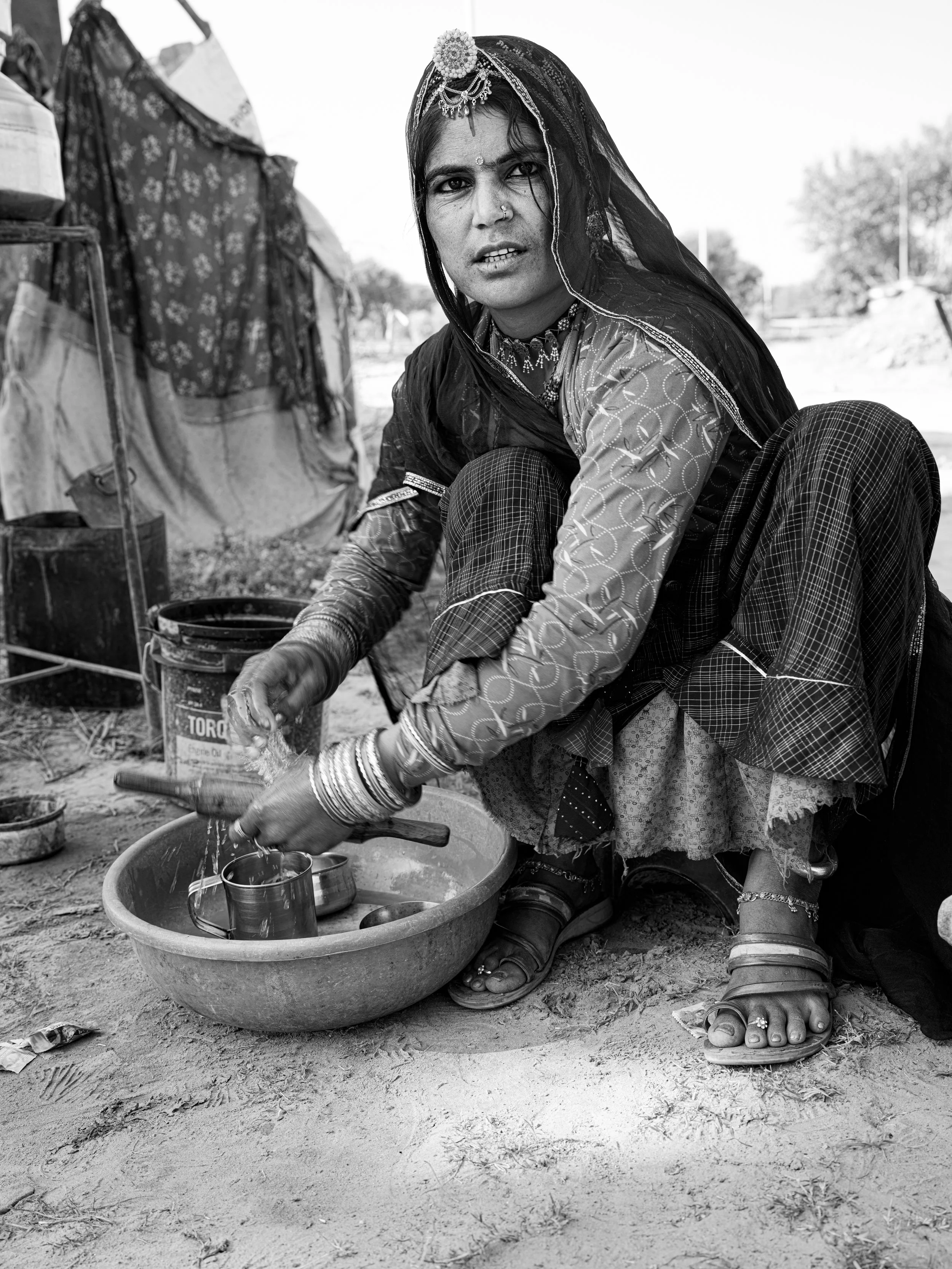 young mother at a labour camp