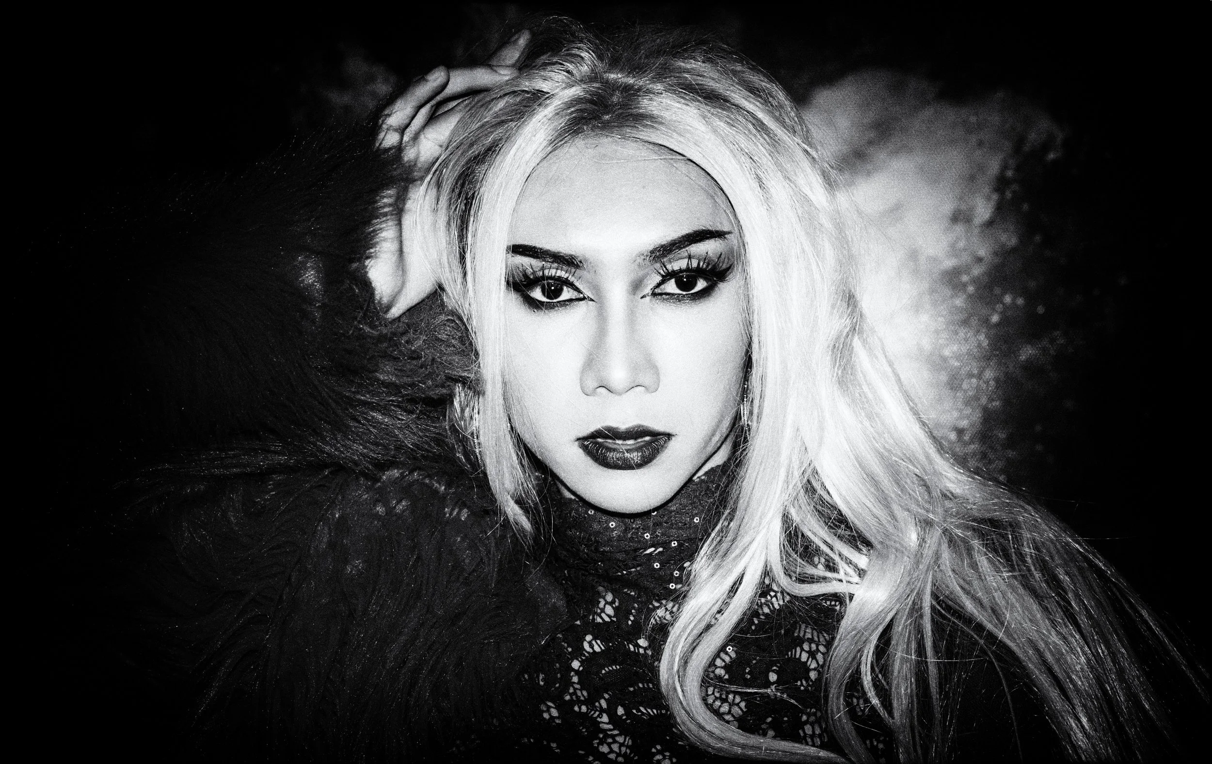 ladyboy outside club , chiang mai 2019