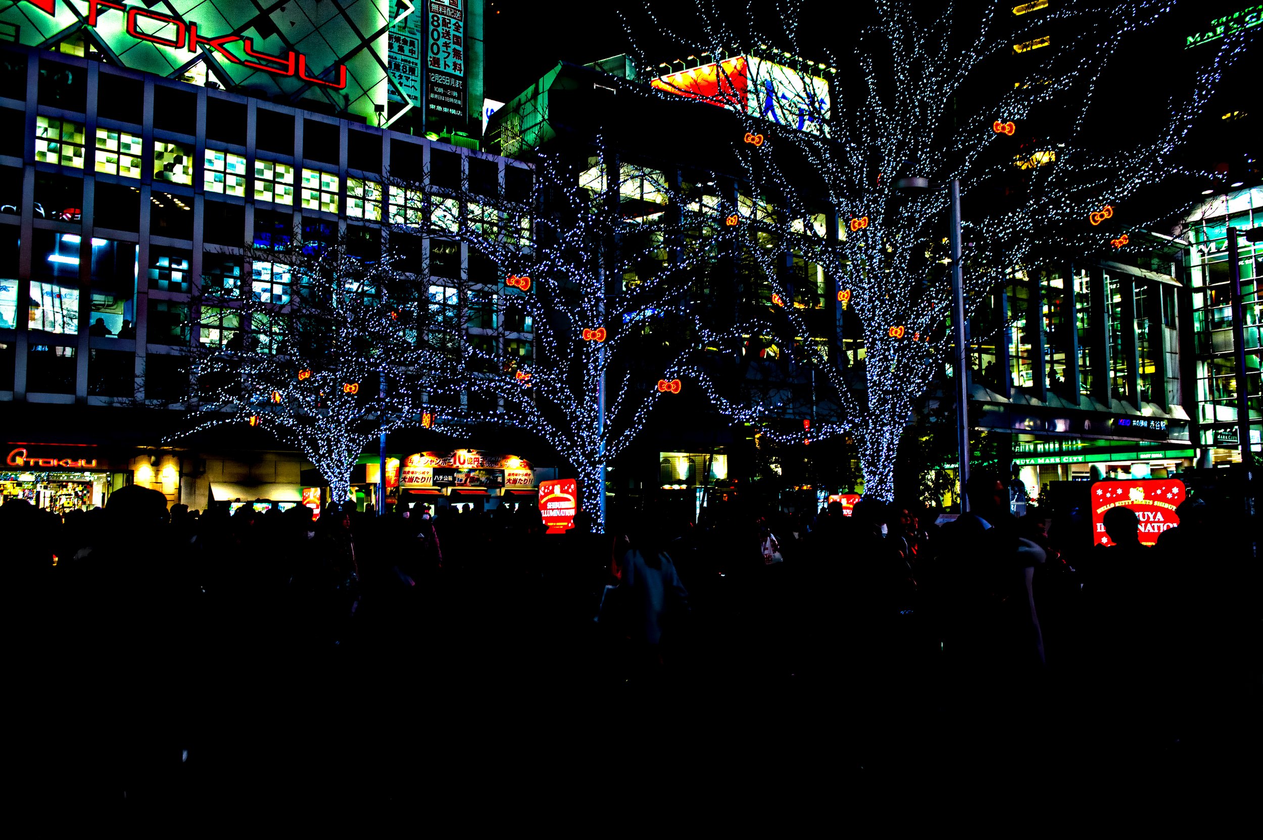 outside shibya tube station , tokyo 2017