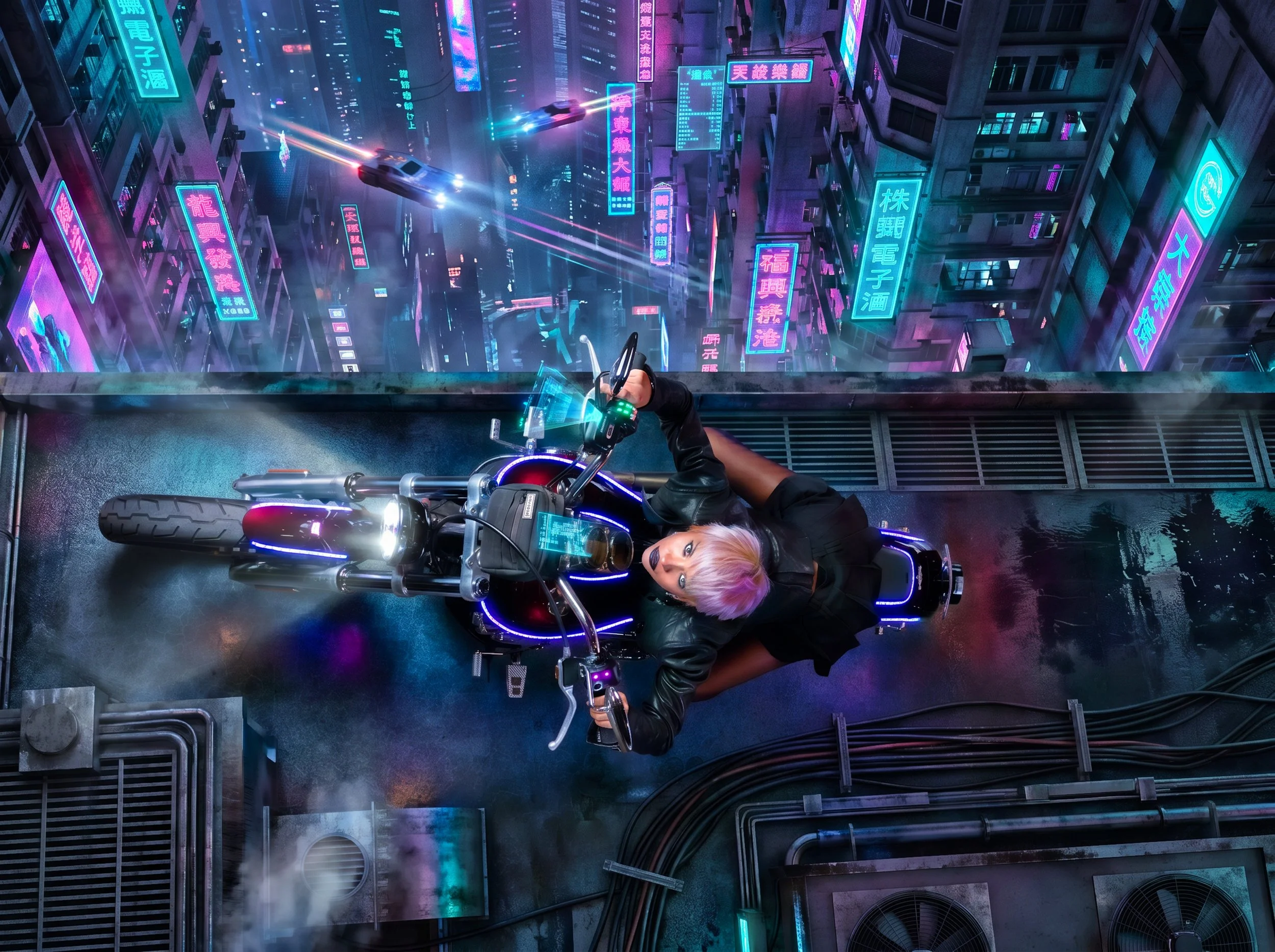 penny in cyber punk city