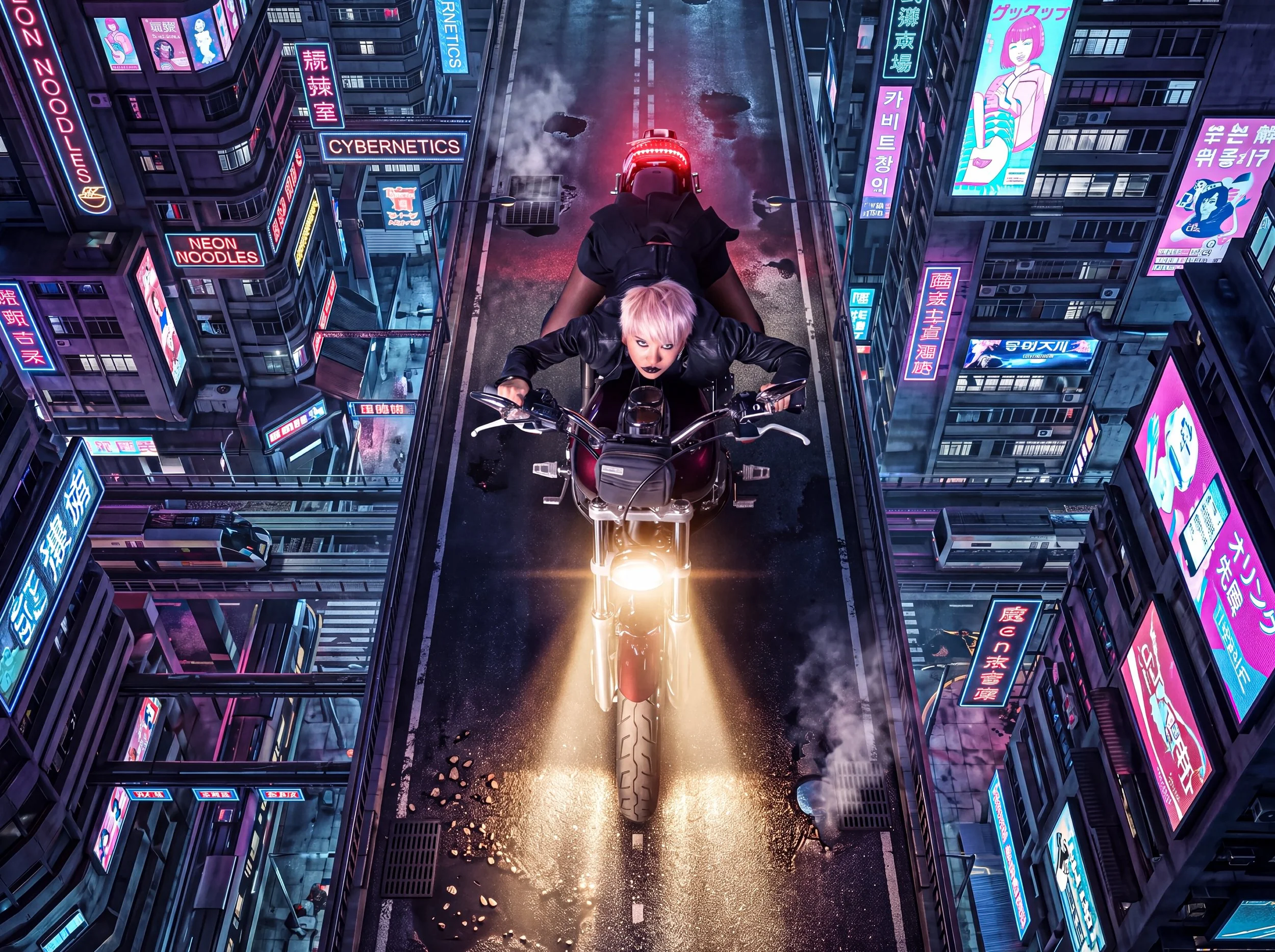 penny in cyber punk town