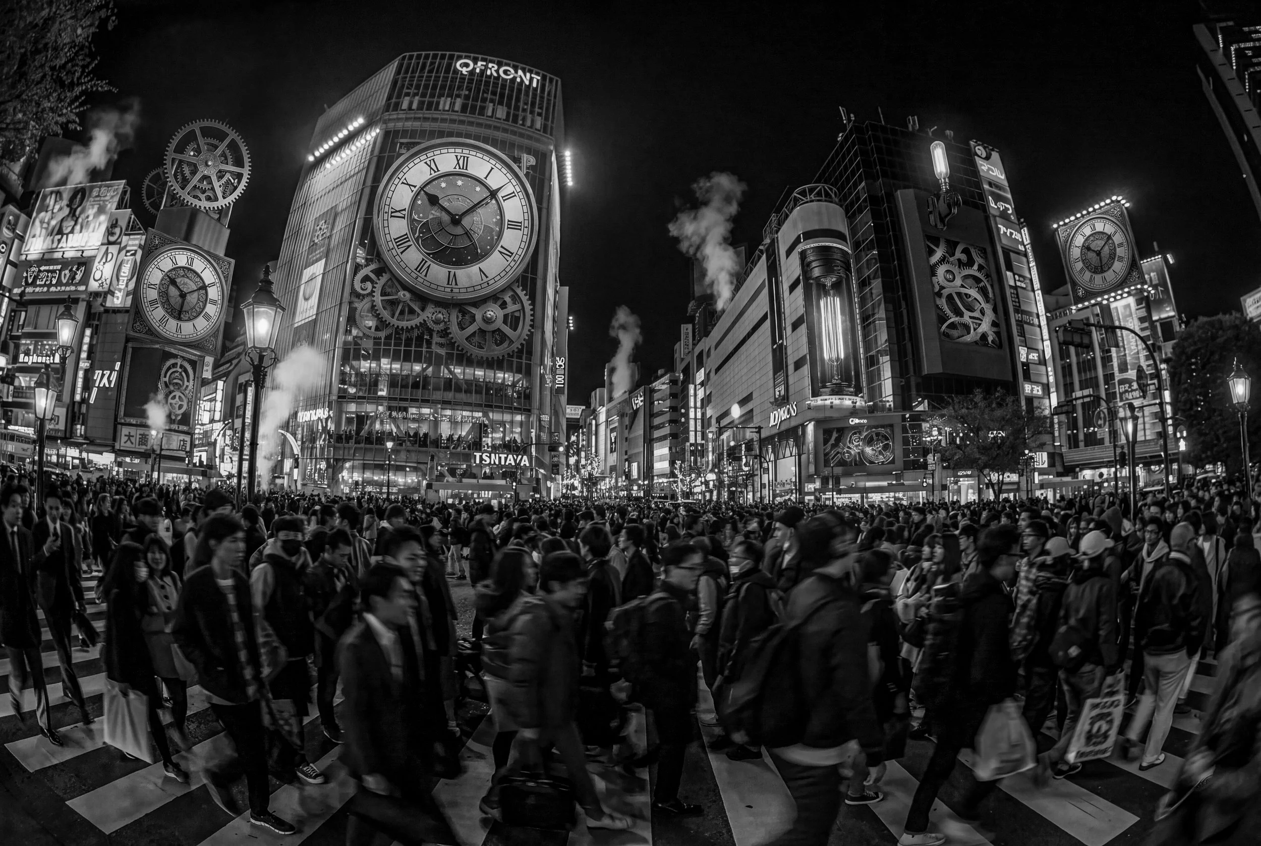 clockpunk, scramble crossing, shibuya , tokya