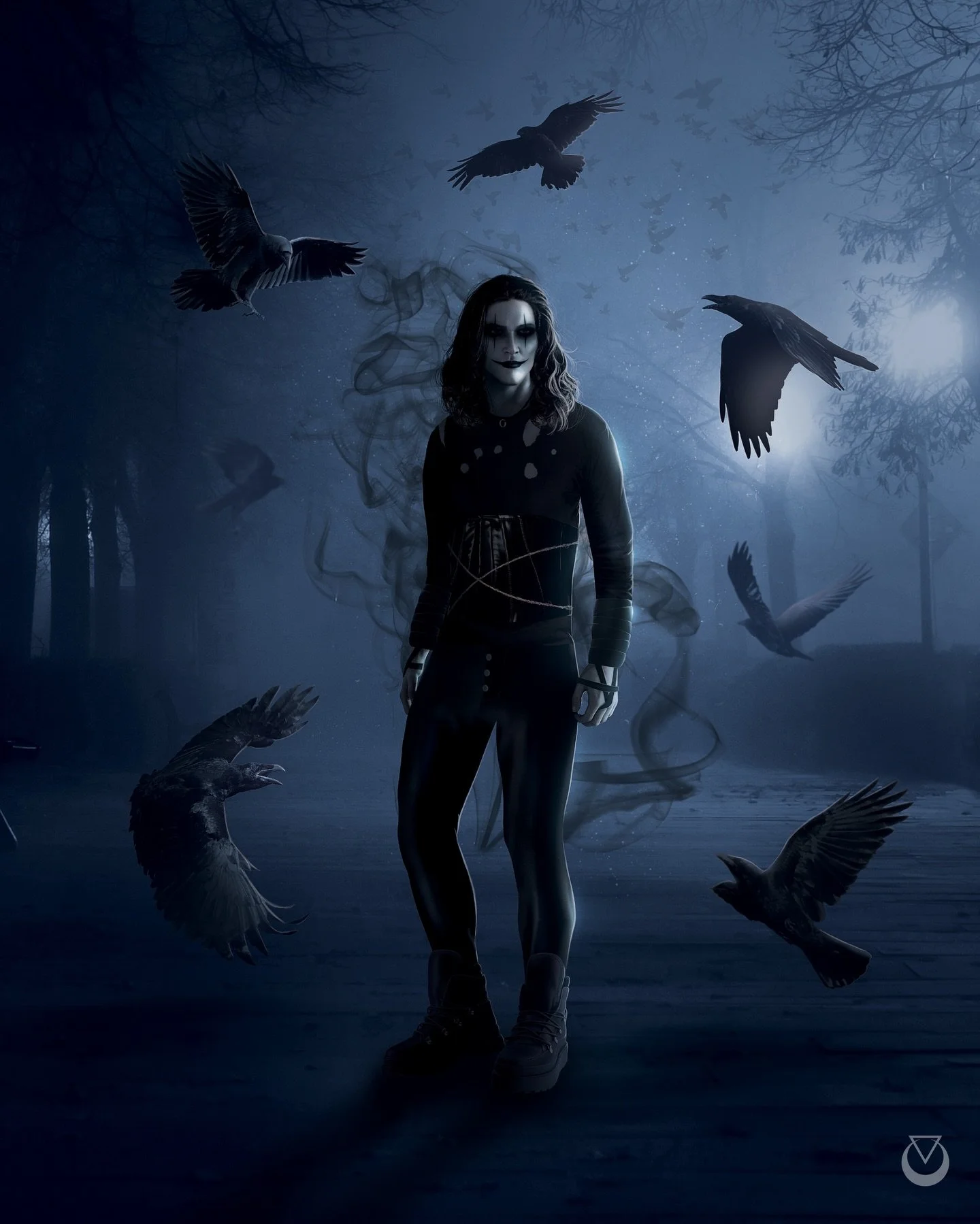 Merry Christmas friends! 🖤 Here&rsquo;s the tribute artwork I made for the Crow artbook from @printedinblood launching soon! Hope you guys like it! ✨😊

Made in @photoshop with a @wacom Cintiq Tablet 

#thecrow #thecrowfanart #brandonlee #digitalart