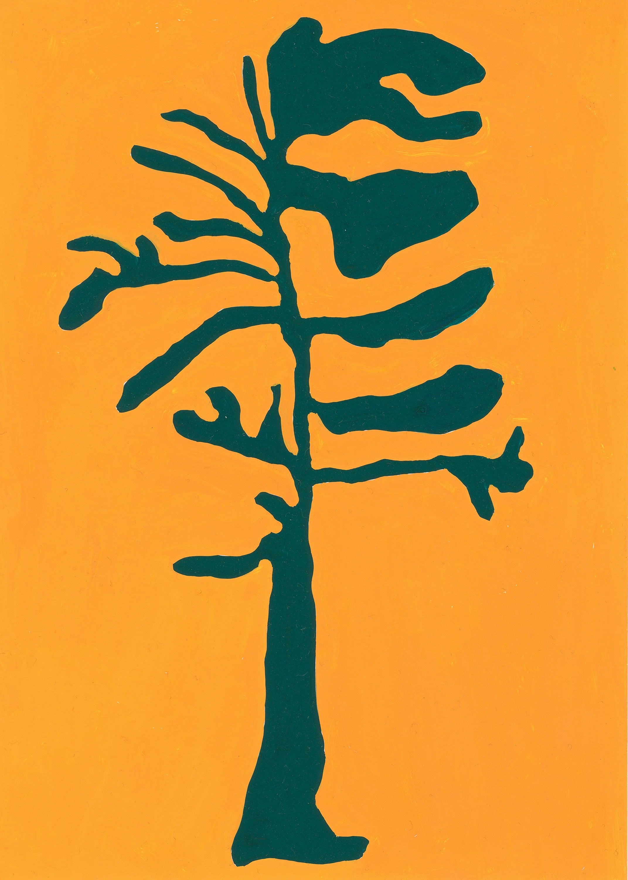 Tree Portrait No. 12, gouache on yupo paper, 7 inches x 5 inches