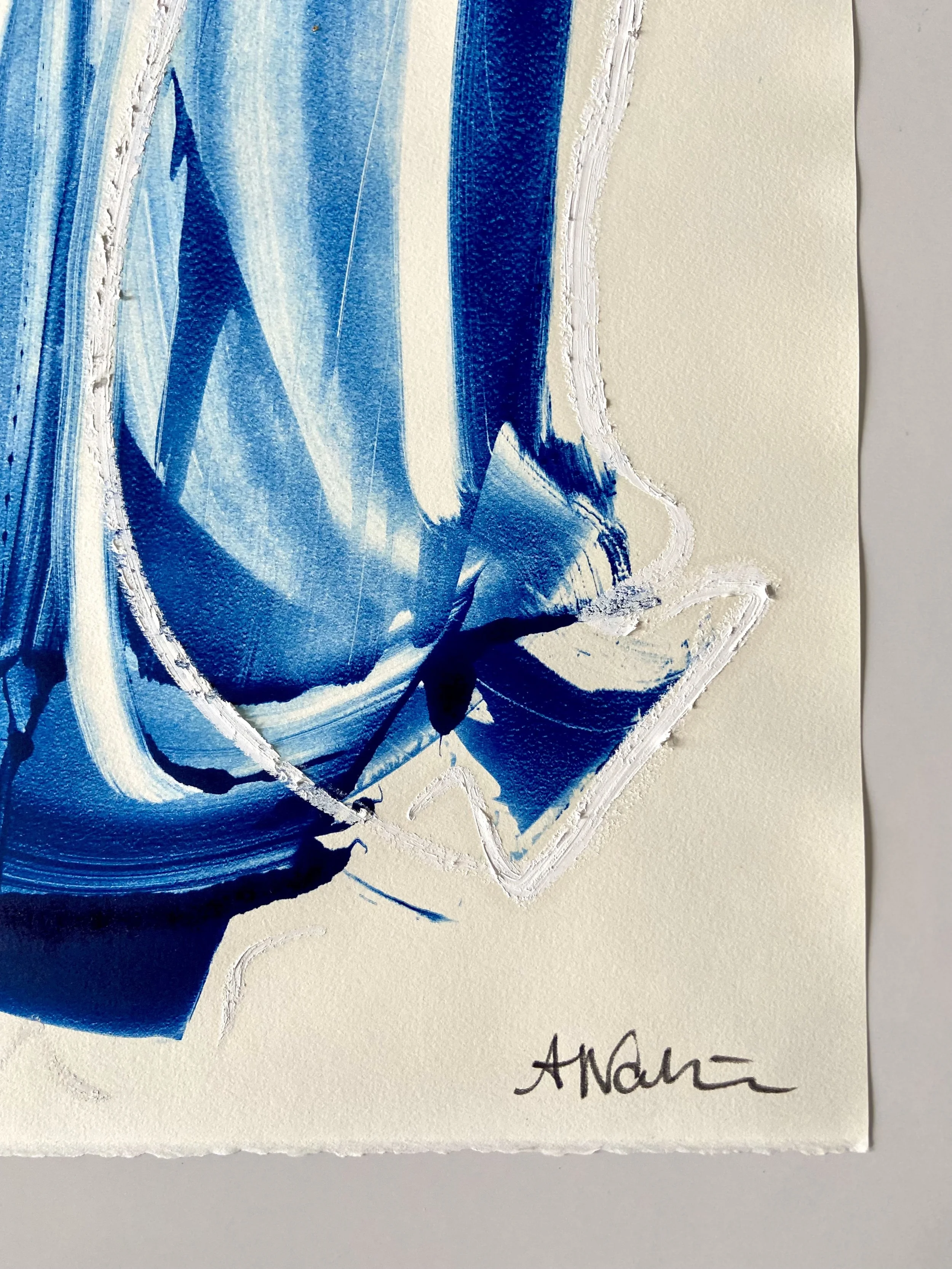“How Can I Keep From Singing?”, 19 x 26 inches. Monotype print & oil pastel on paper. 