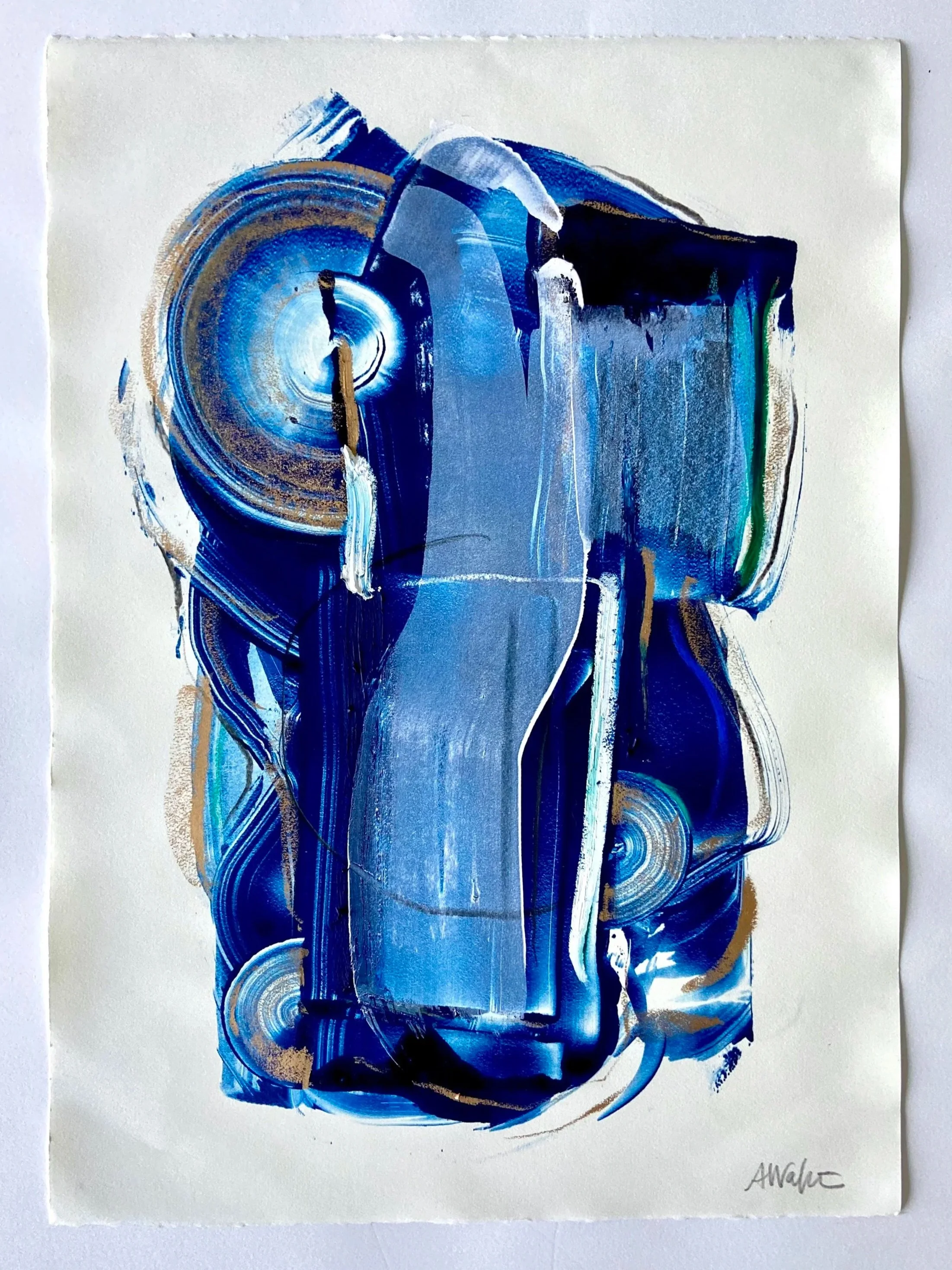 "My Old Friend", 19 × 26 inches. Monotype print, oil pastel, & graphite on paper.