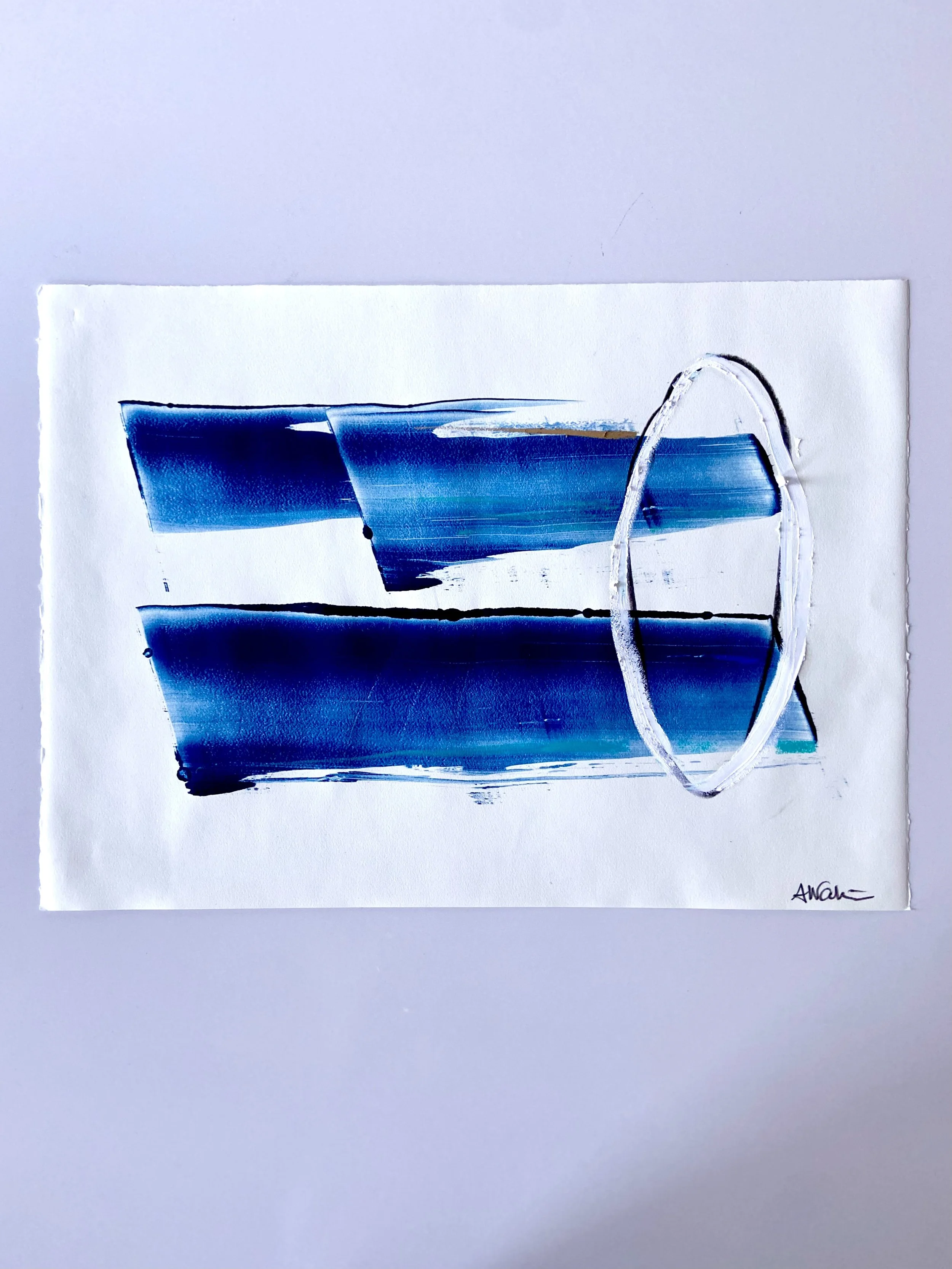 "Respice Finem (Look at the End)", 29 x 19 inches, Monotype print, oil pastel, & graphite on paper.

“This Latin phrase is a reminder to think about the final outcome of one’s actions.”