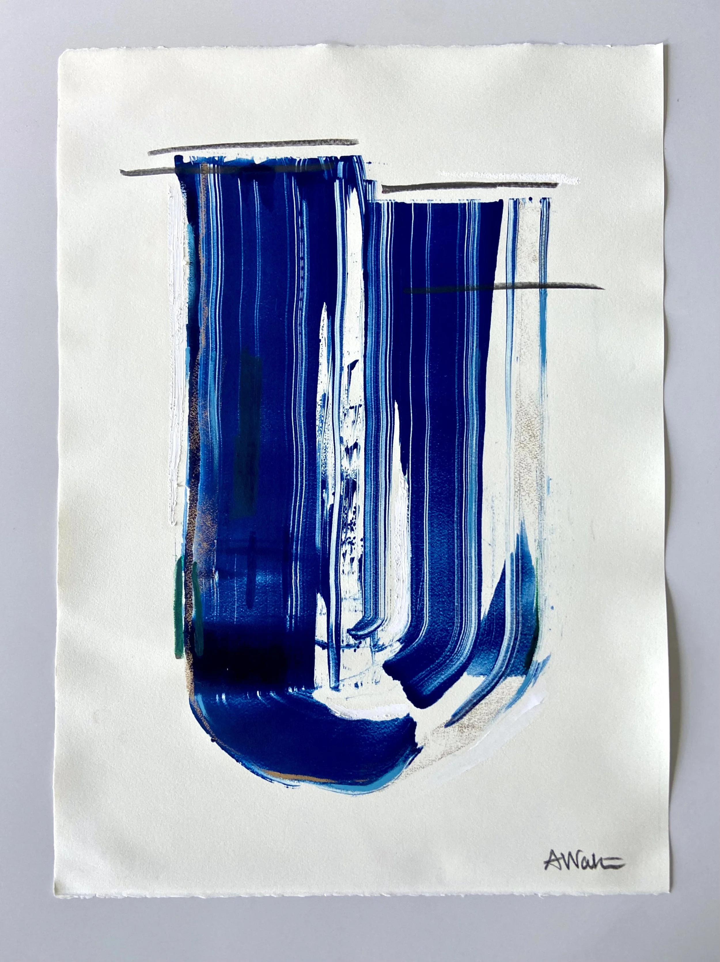 "Water Cycle", 19 × 26 inches, Monotype print, oil pastel, & graphite on paper.