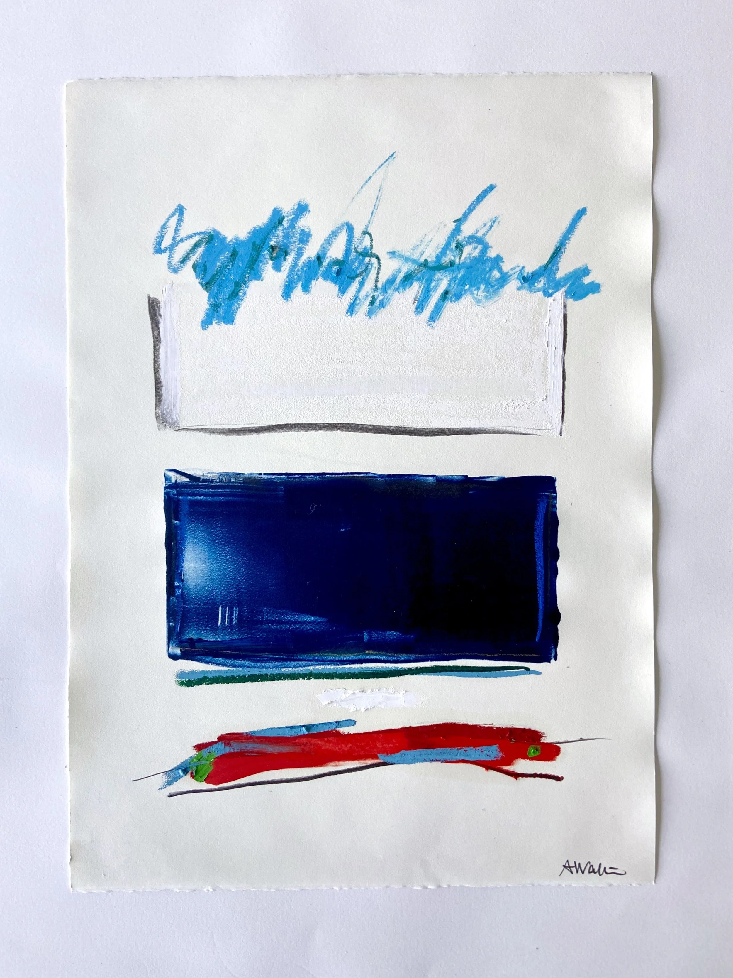 "Writing on the Wall (Pyre)", 19 × 26 inches, Monotype print, oil pastel, & graphite on paper.