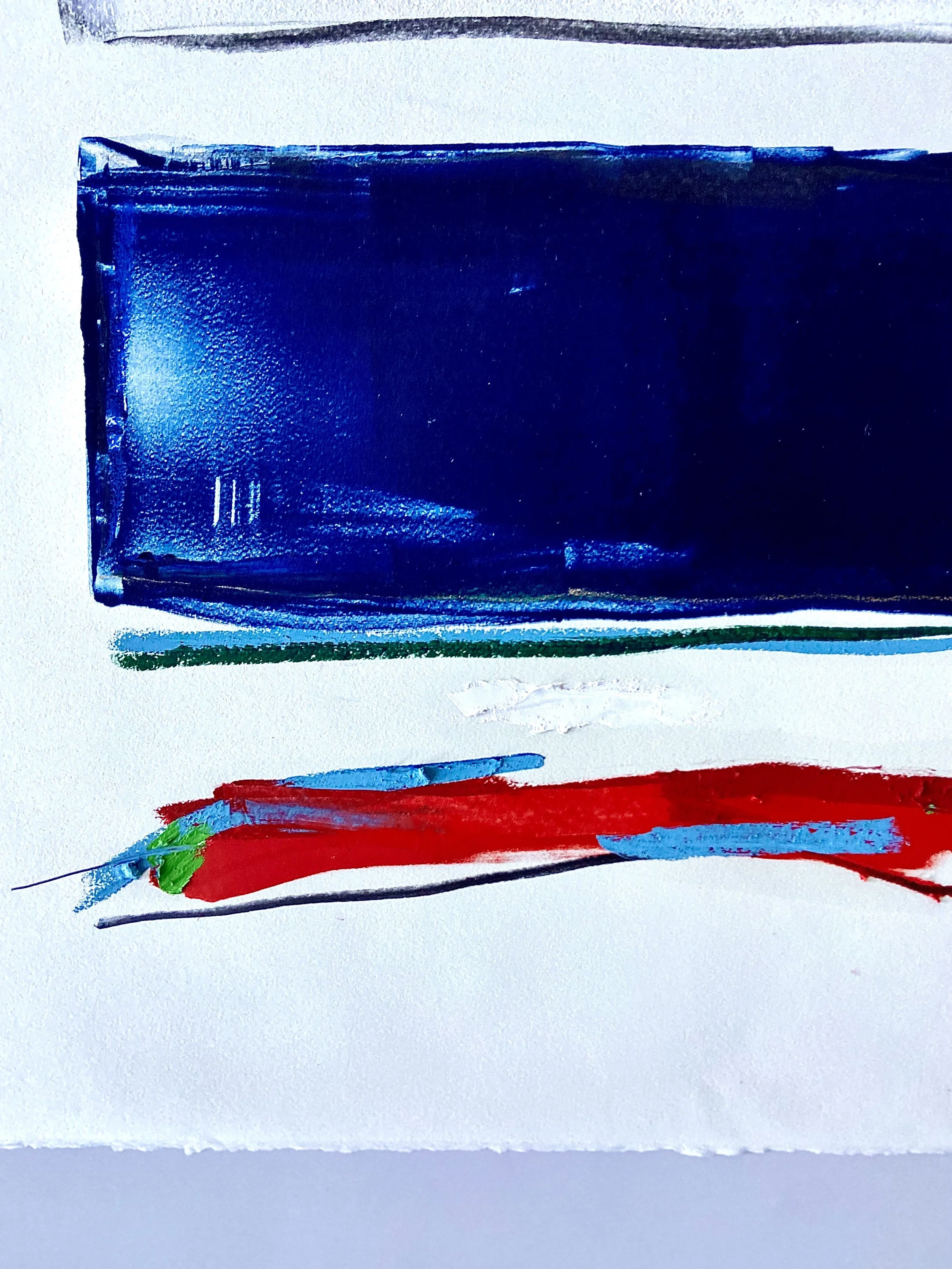 "Writing on the Wall (Pyre)", 19 × 26 inches, Monotype print, oil pastel, & graphite on paper.