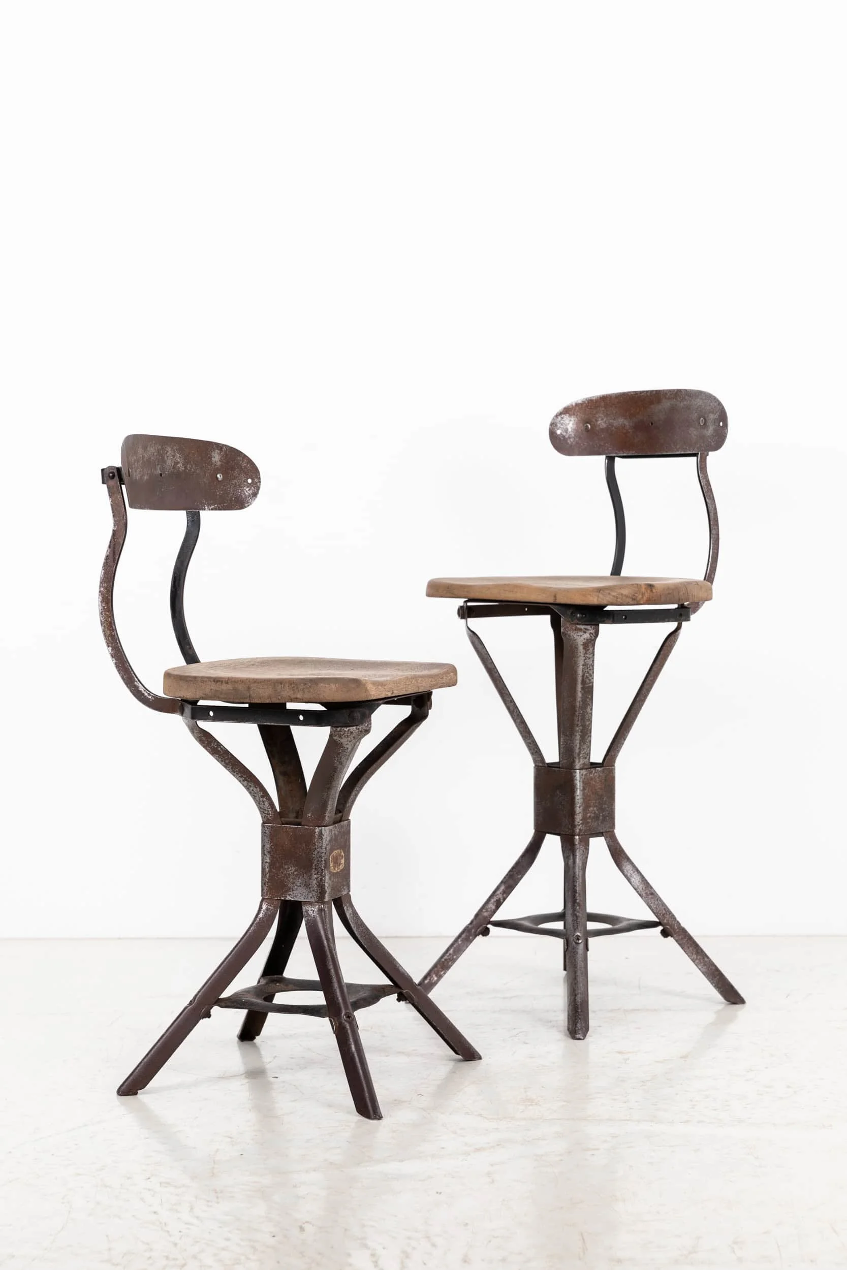 Near Pair of Evertaut Factory Chairs — Antiques Workshop | Exceptional ...