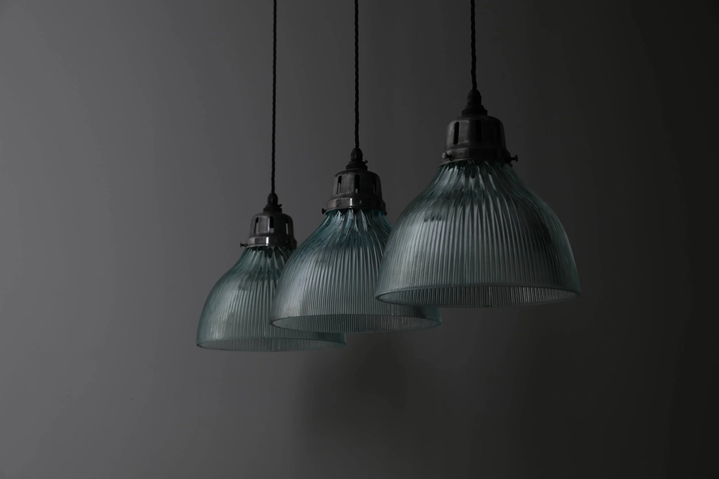 Antiques Workshop Holophane Pendant Lights