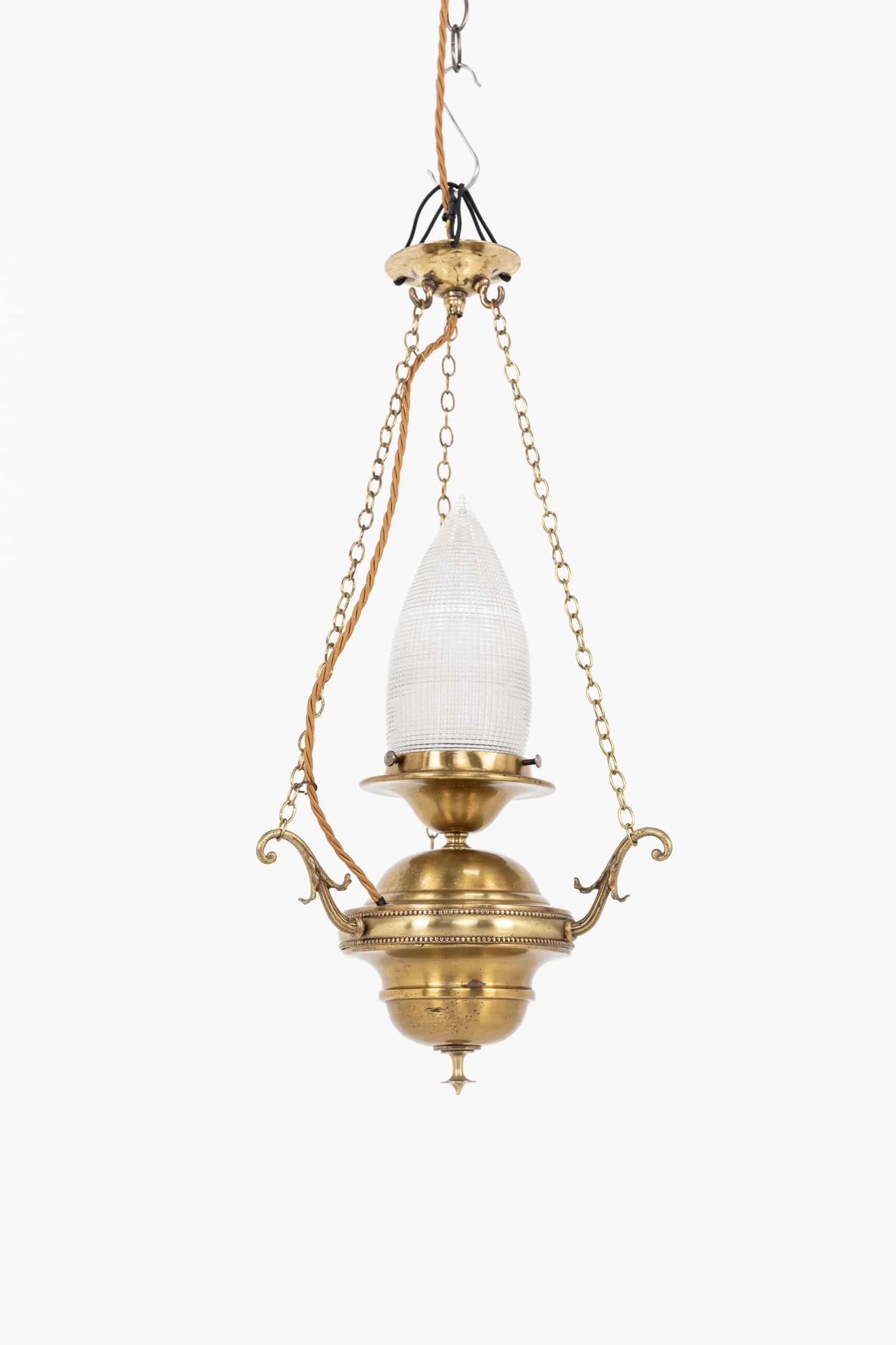 Antique Brass Holophane Sanctuary Ceiling Light (1).jpg