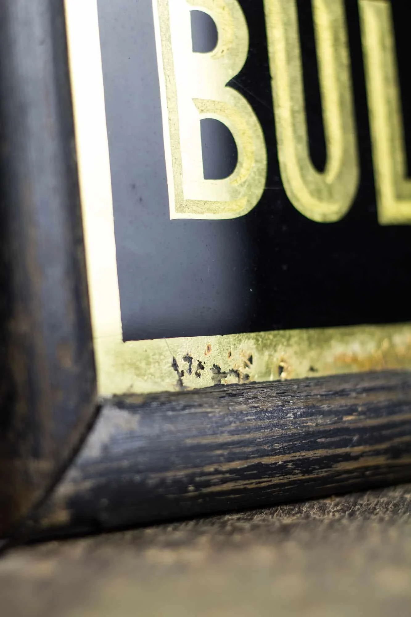 'Bullous' Reverse Painted Sign — Antiques Workshop | Exceptional ...