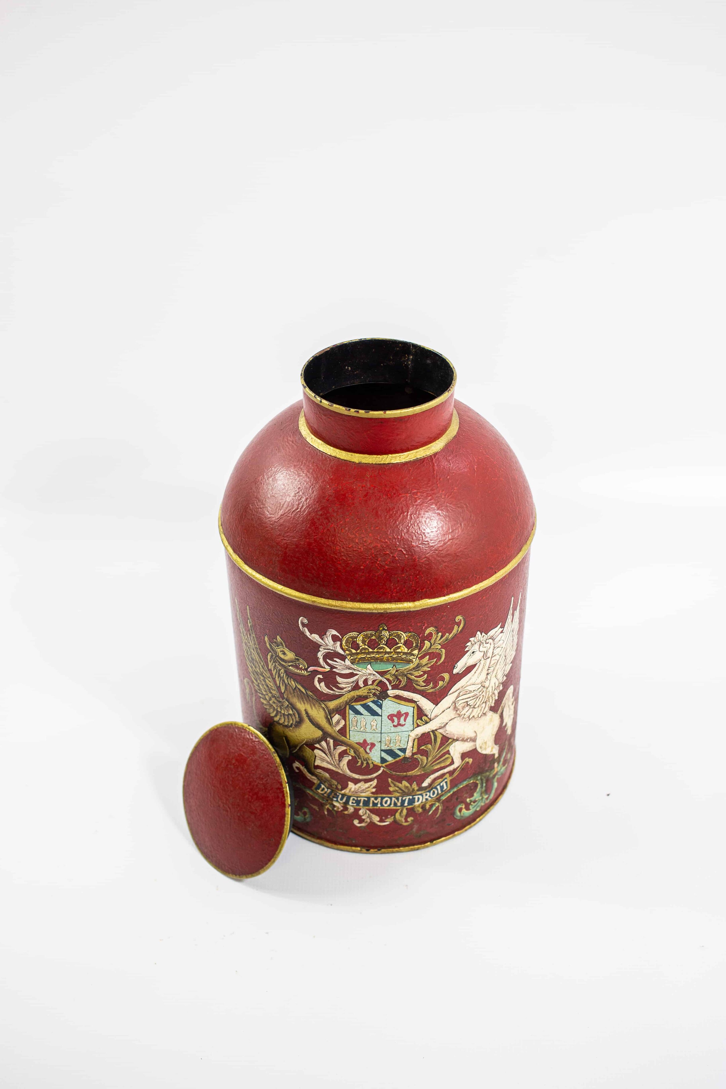 Painted Toleware Cannister — Antiques Workshop | Exceptional Vintage ...