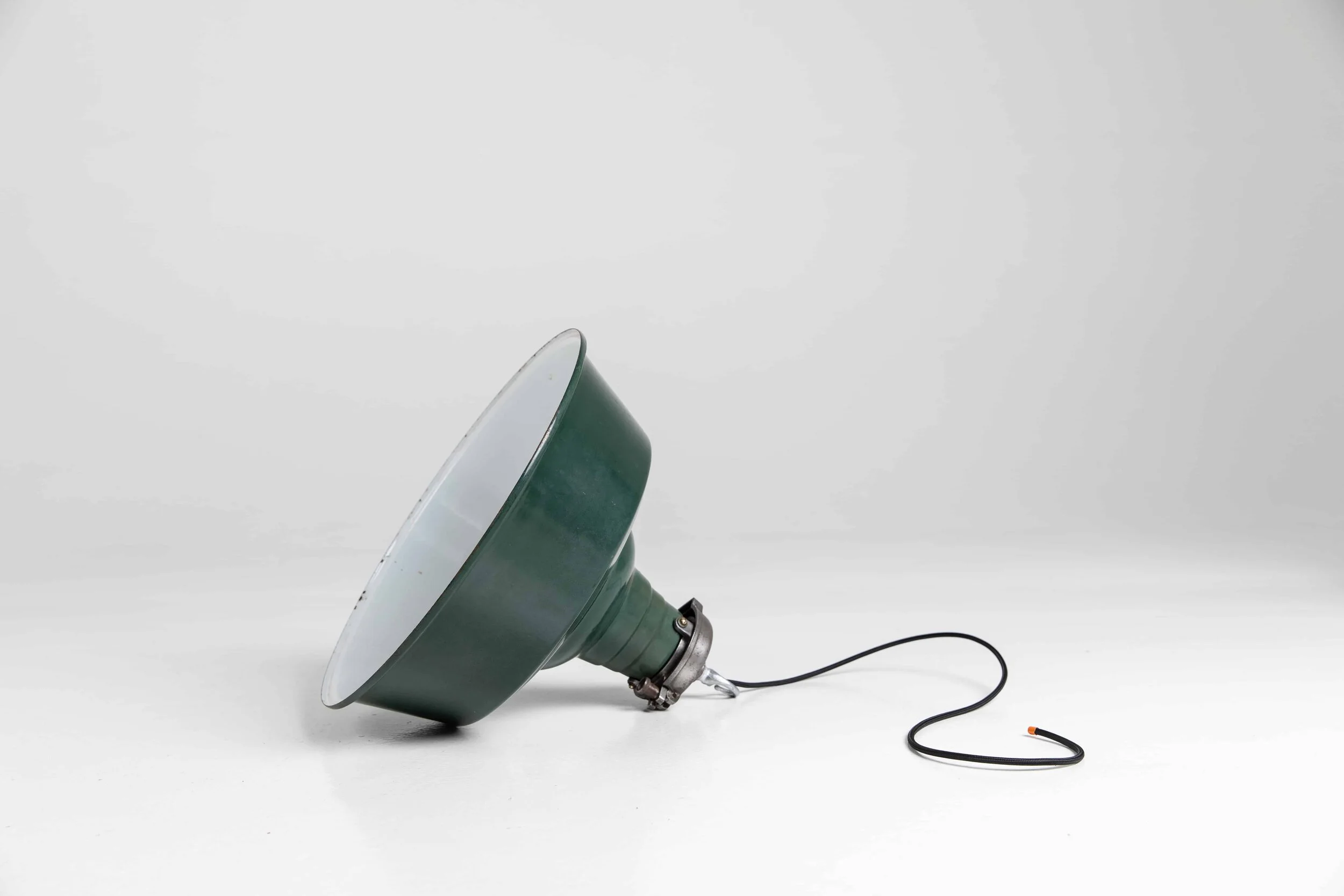 Large Simplex Factory Industrial Enamel Lamps — Antiques Workshop ...