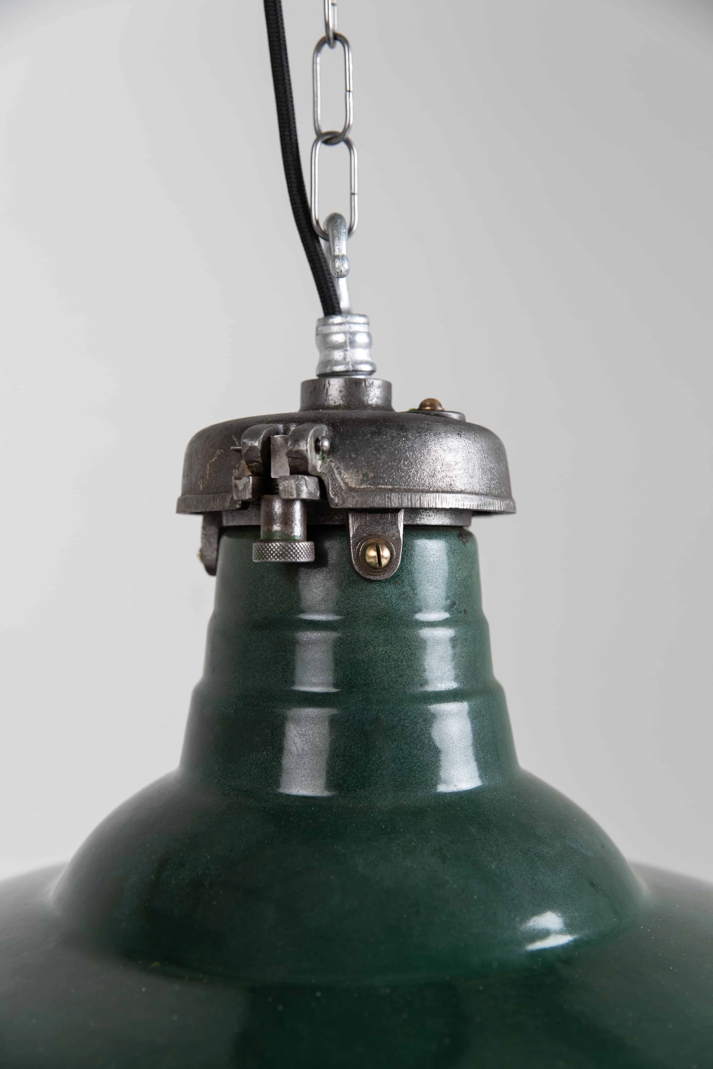 Large Simplex Factory Industrial Enamel Lamps — Antiques Workshop ...