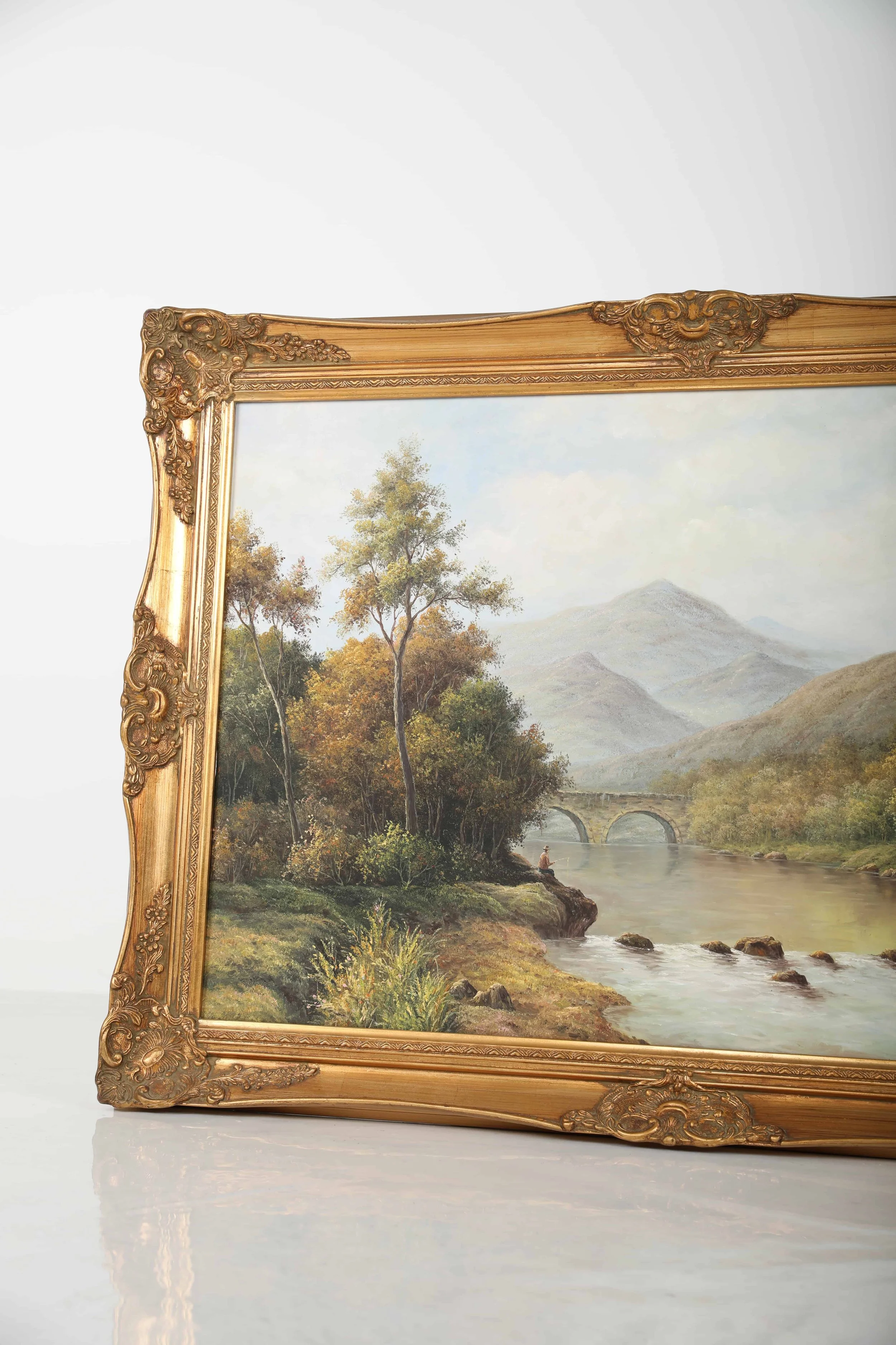 Large Landscape Oil Painting — Antiques Exceptional Vintage