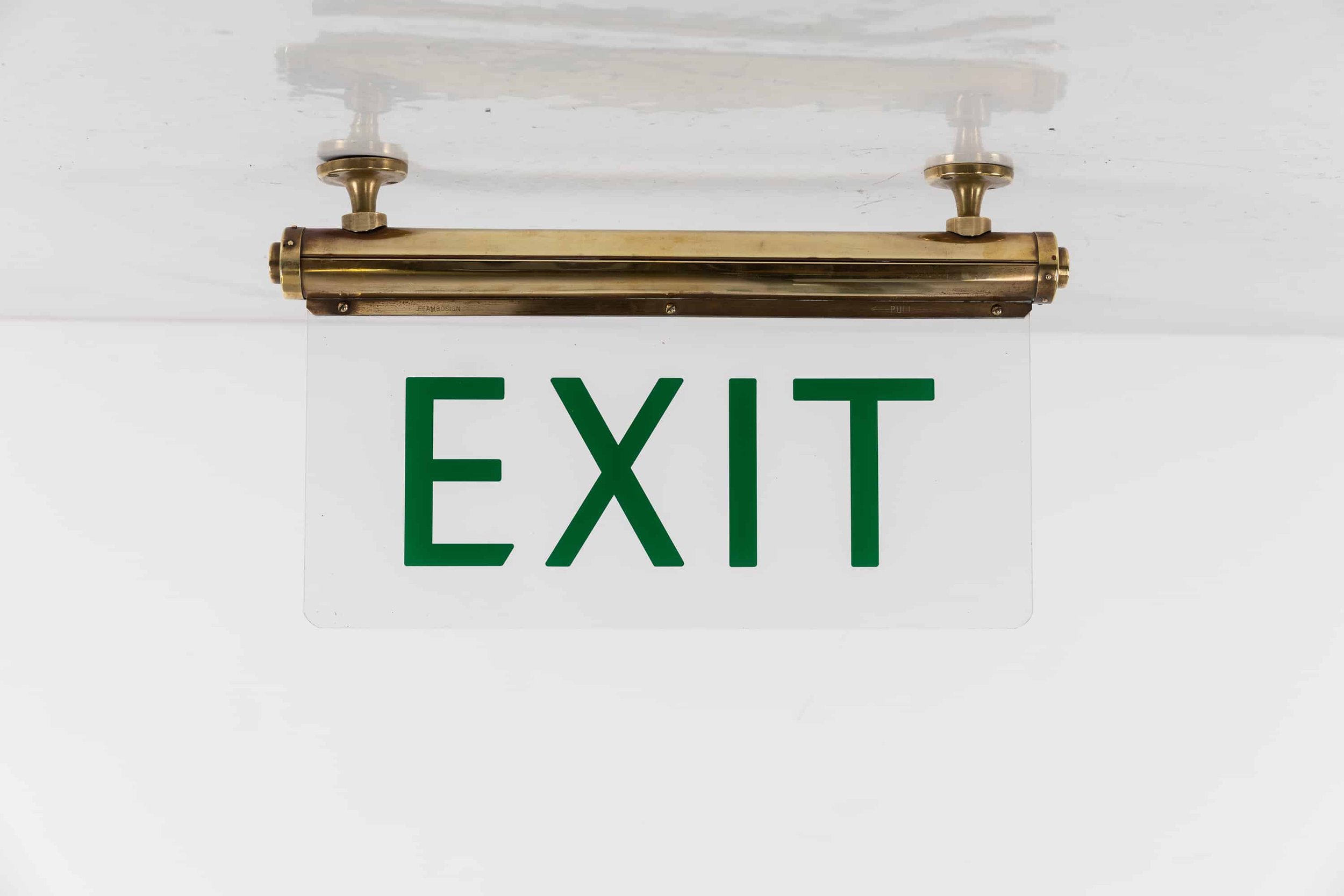 Flambosign 'Exit' Illuminated Sign — Antiques Workshop | Exceptional ...