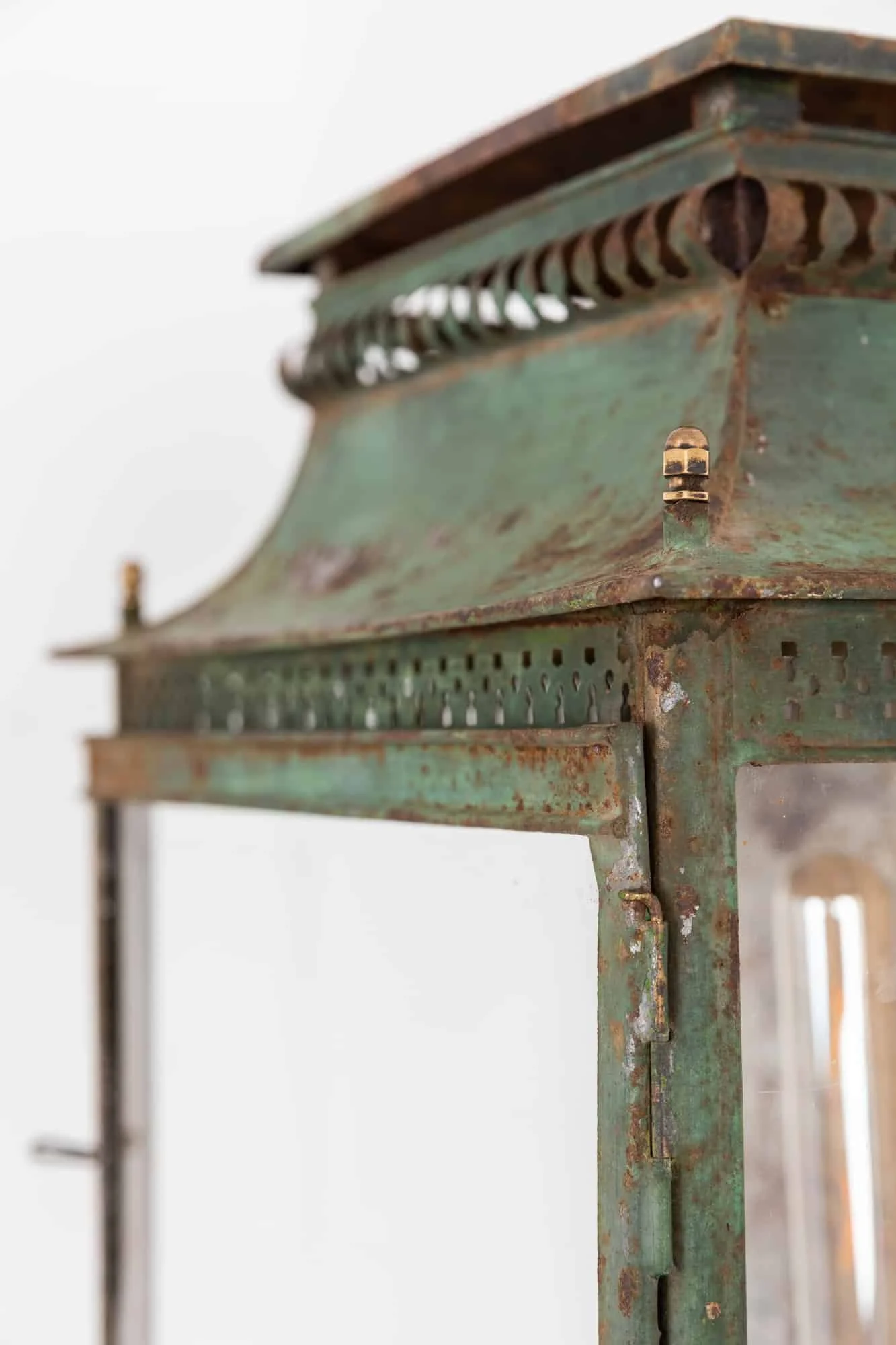 Beautifully formed early 20th century tole wall lantern French, c.1910 ...