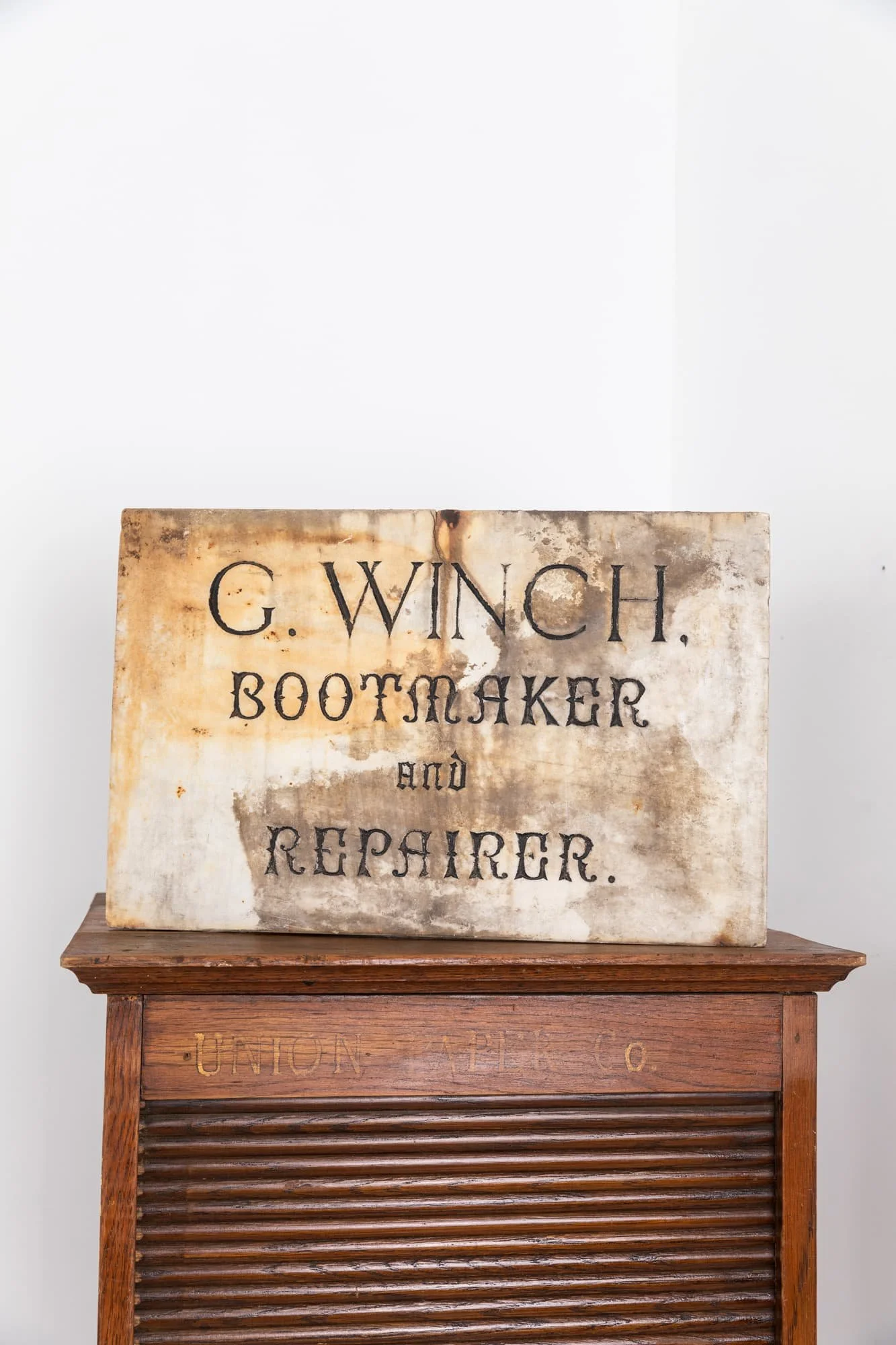 Bootmaker's Alabaster Trade Sign — Antiques Workshop | Exceptional ...