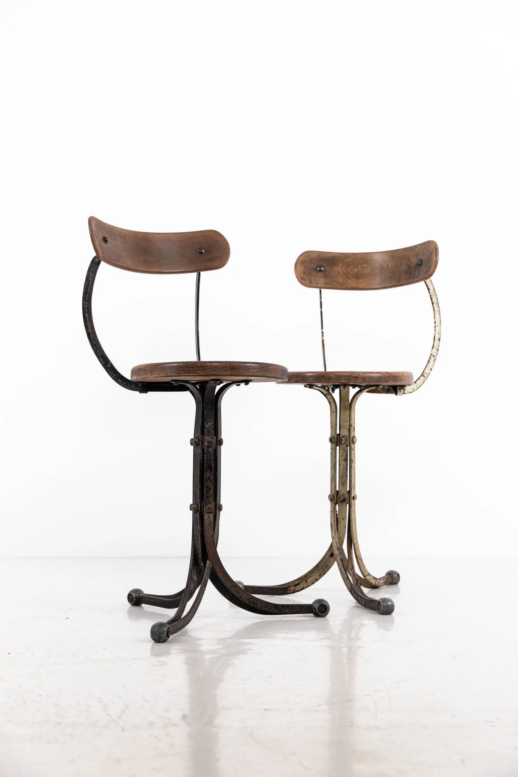 Near Pair of Rubery Owen Blade Stools