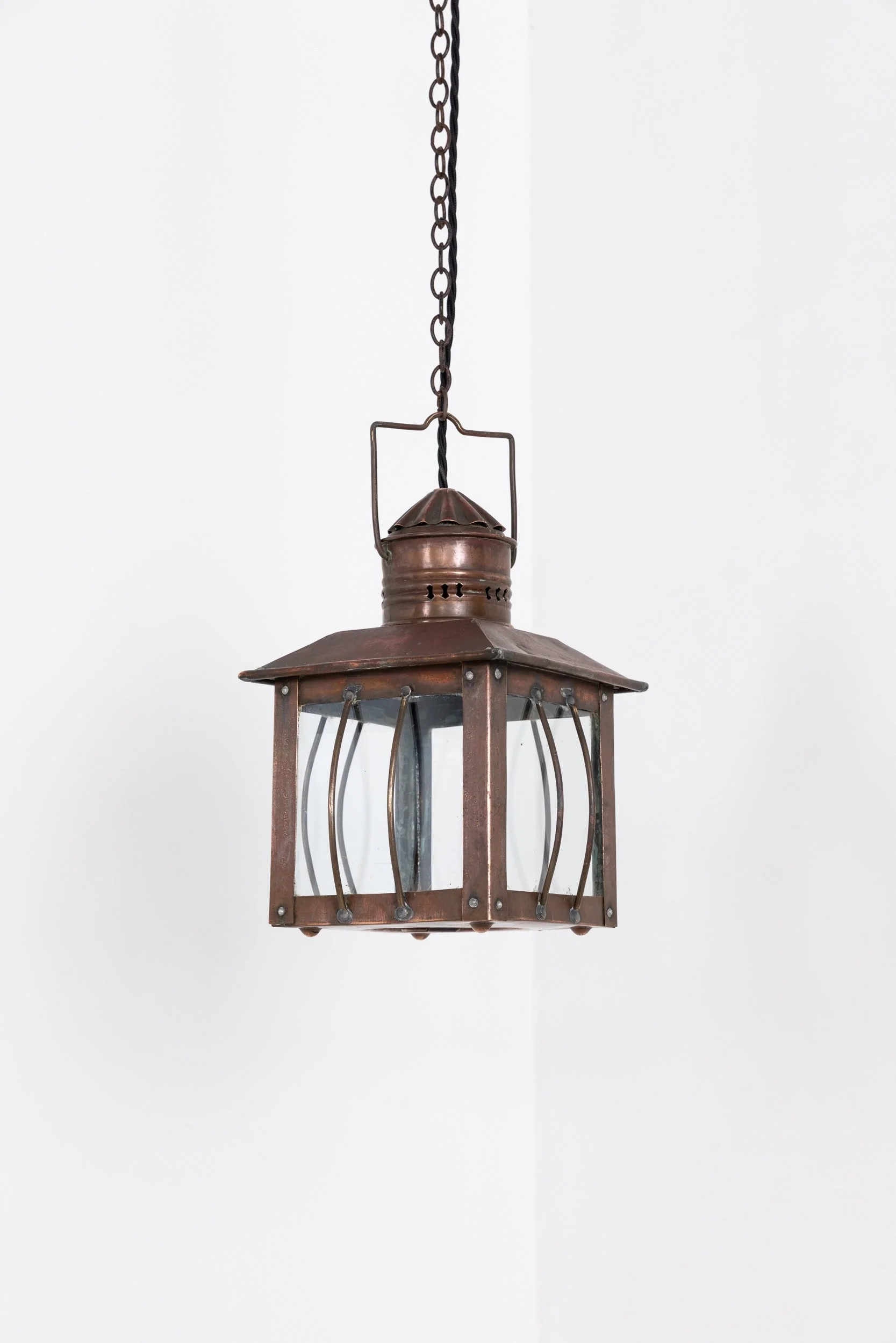 Pair of Copper Ex-Oil Porch Lanterns — Antiques Workshop | Exceptional ...