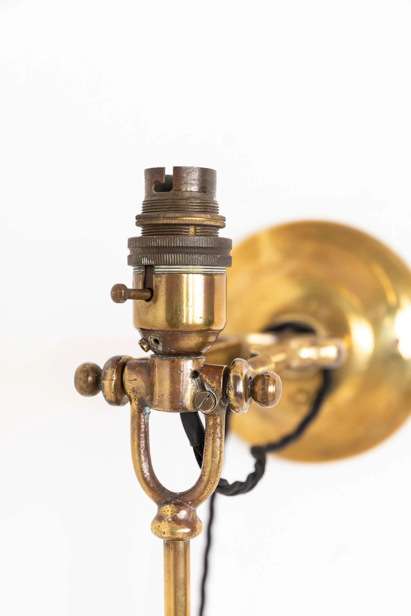 Antique Early 20th Century Brass William McGeoch Gimbal Table-Wall Lamp (8).jpg