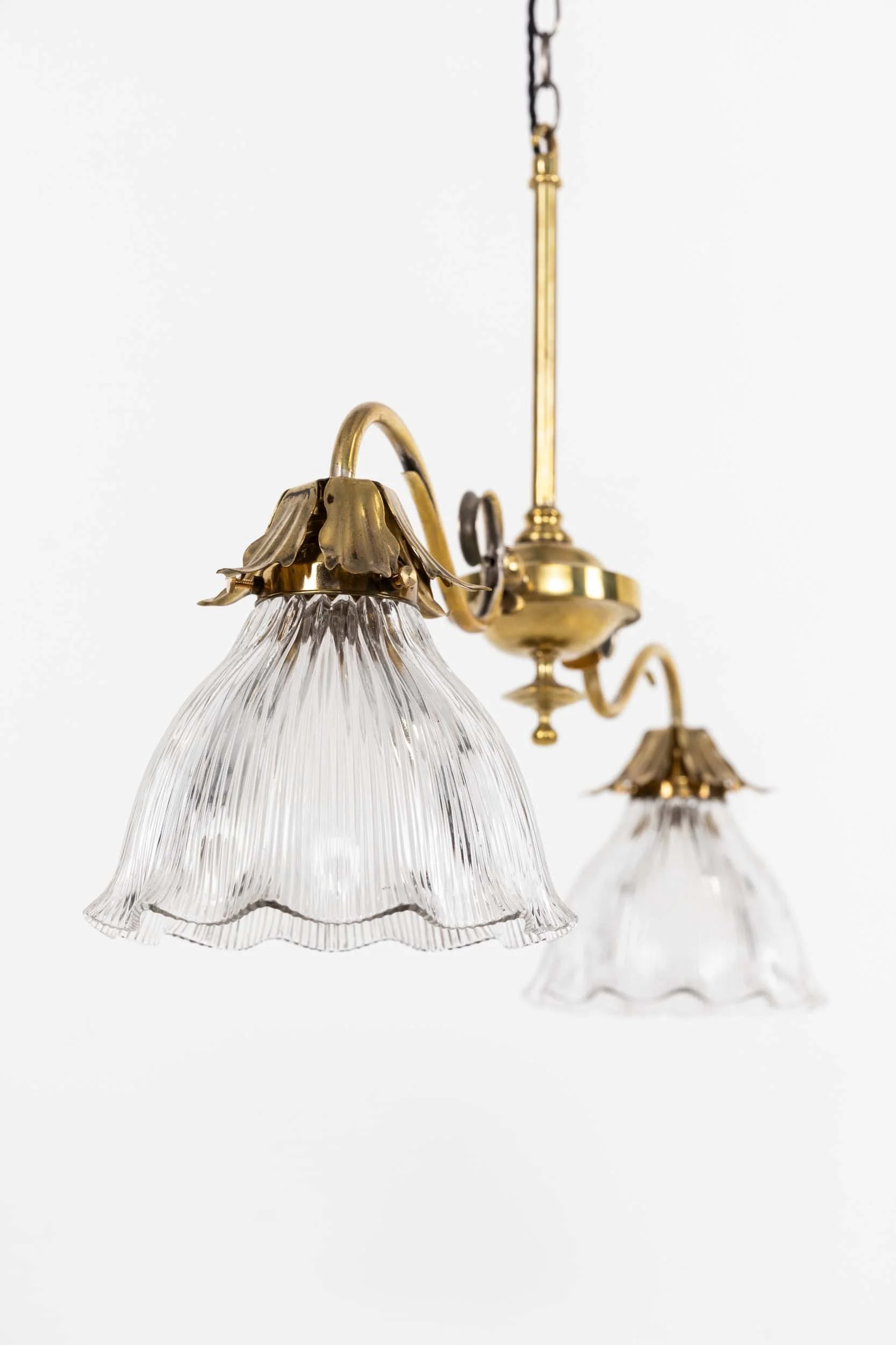 Antique Faraday & Son Former Two-Branch Gasolier Pendant Light (4).jpg