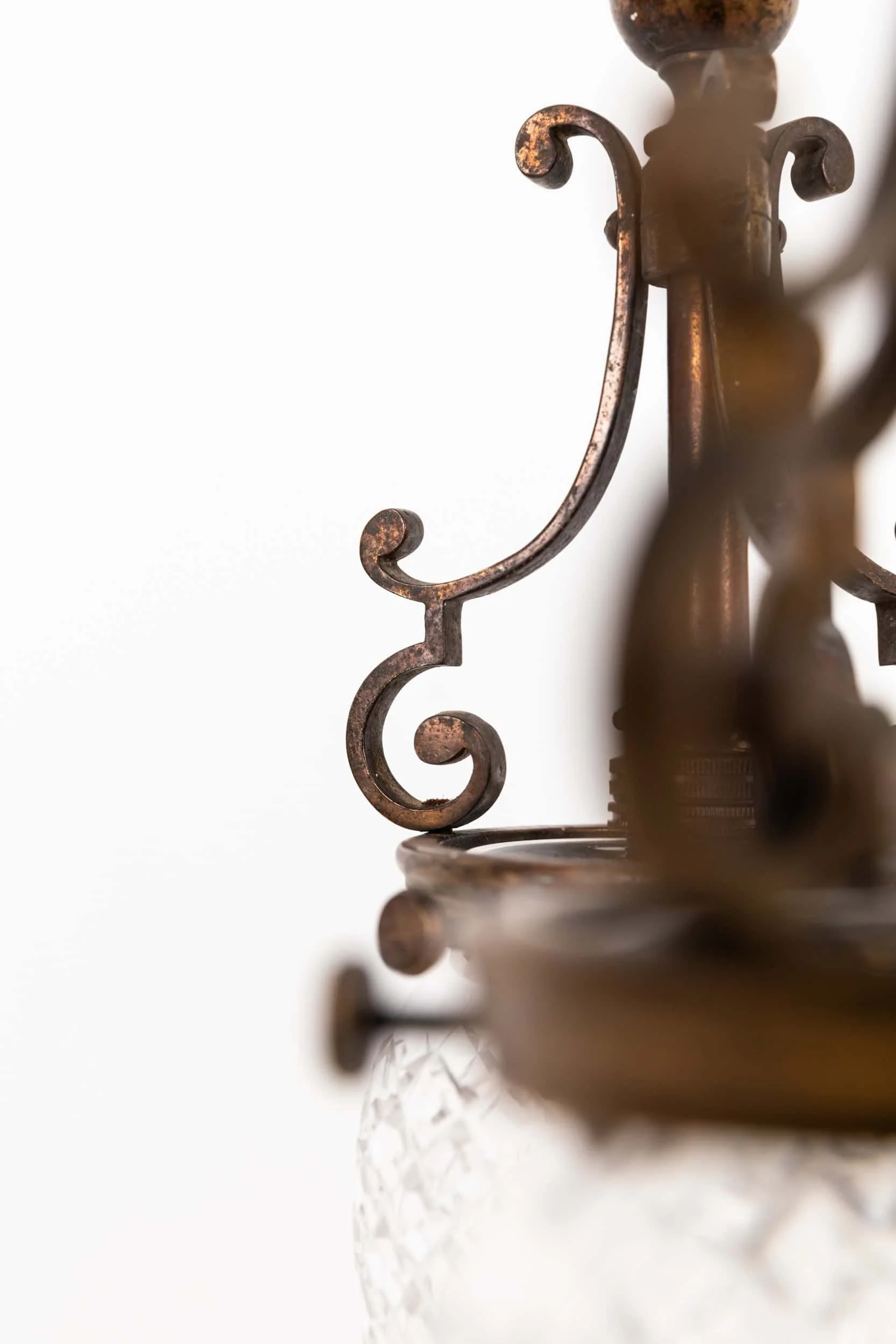 Antique Edwardian Pair of Cut Glass and Brass Pendant Lights (18).jpg