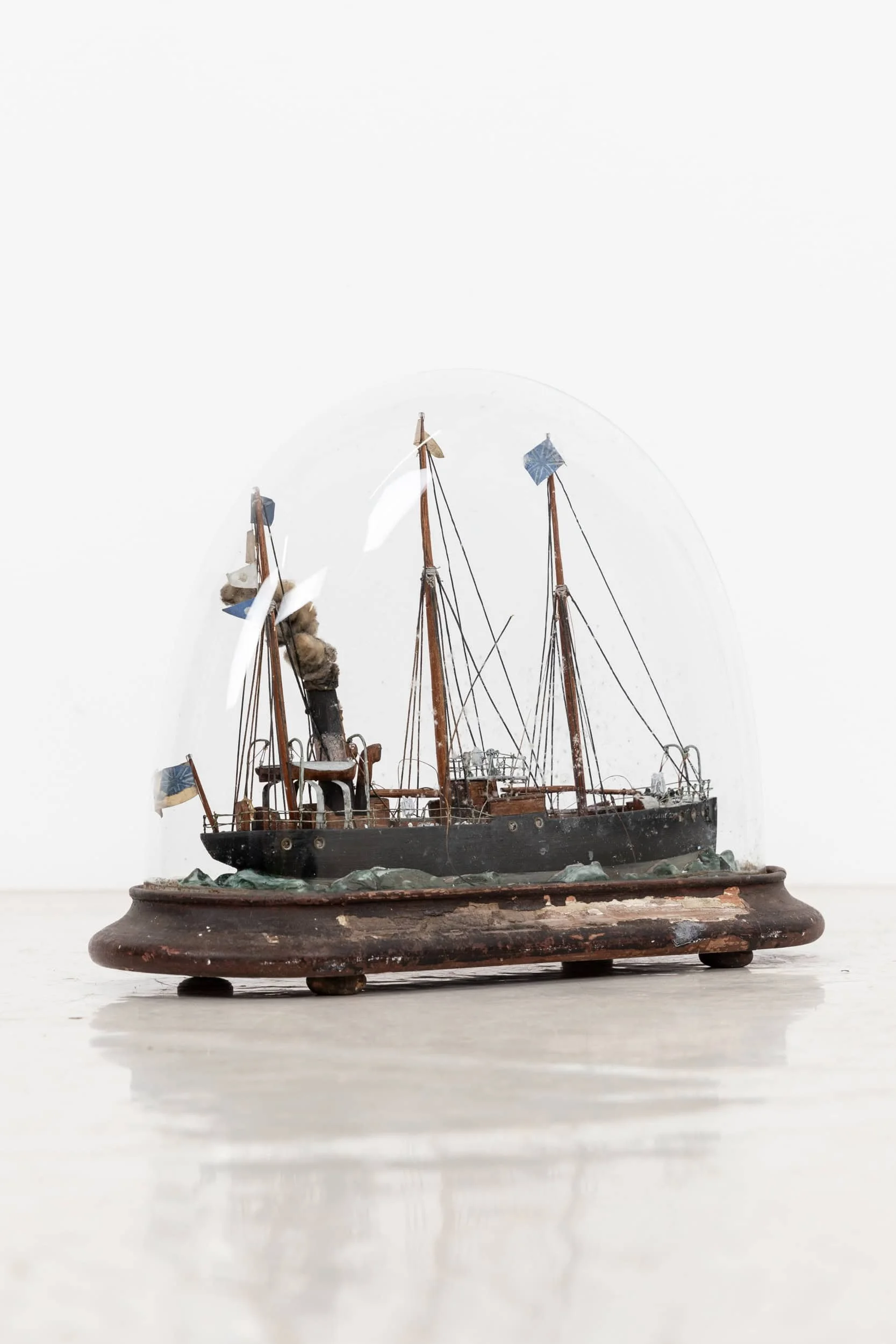 Victorian Edwardian Antique Boat Shit Diorama Set in Glass Bell Jar DOme (13).jpg