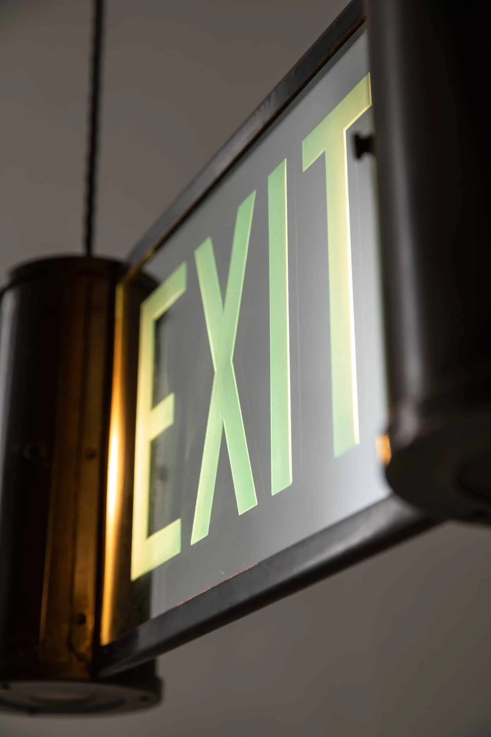 Antique Early 20th Century Former Gas Fired Brass and Glass Exit Sign (14).jpg
