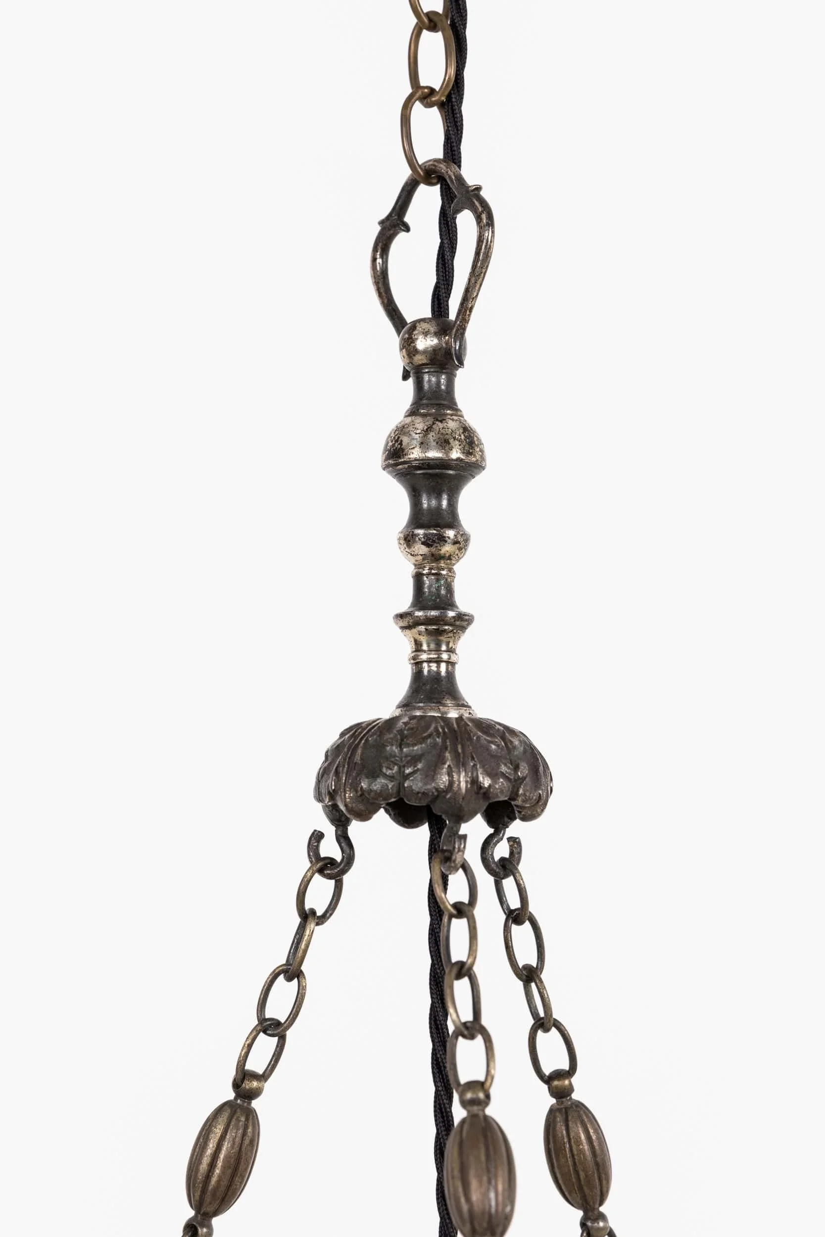 Antique Early 20th Century Holophane Crystal Plafonnier Light with Faraday & Son Fittings (8).jpg