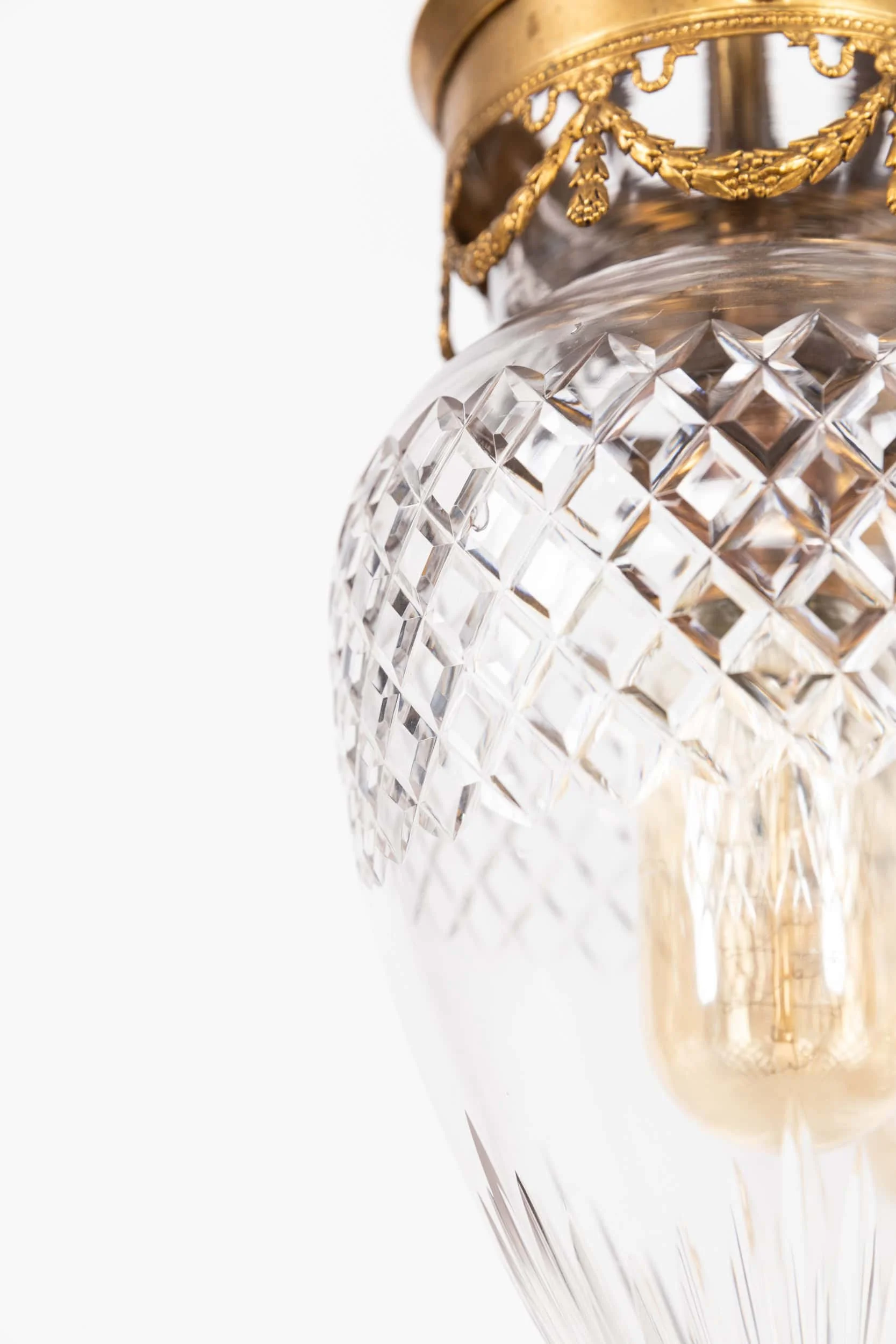 Pair of Neo-Classical Revival Edwardian Brass and Cut Glass Pendant Lights (11).jpg