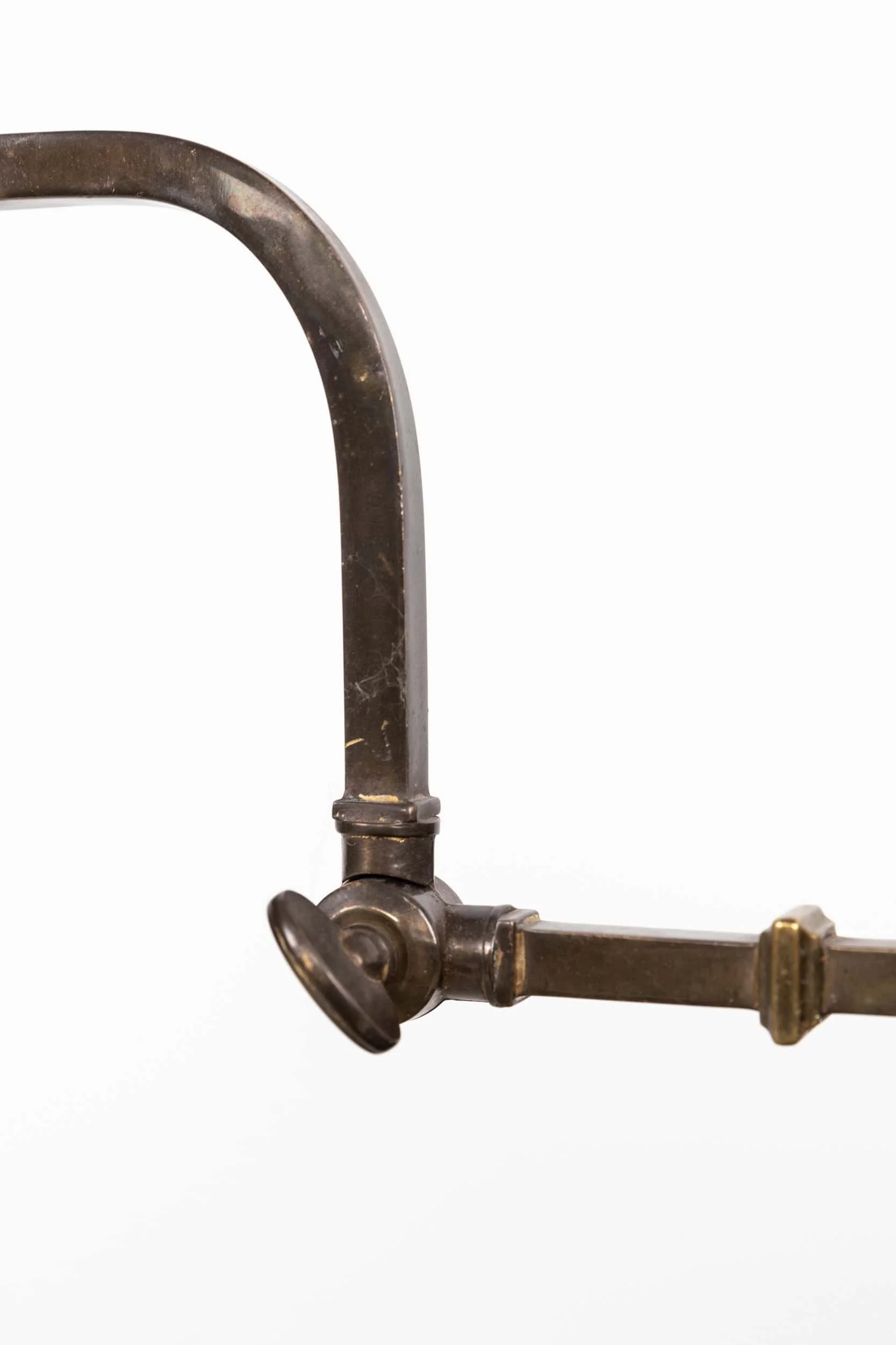 Vintage Industrial Brass Shelf Desk Bracket Clamp Lamp (7).jpg