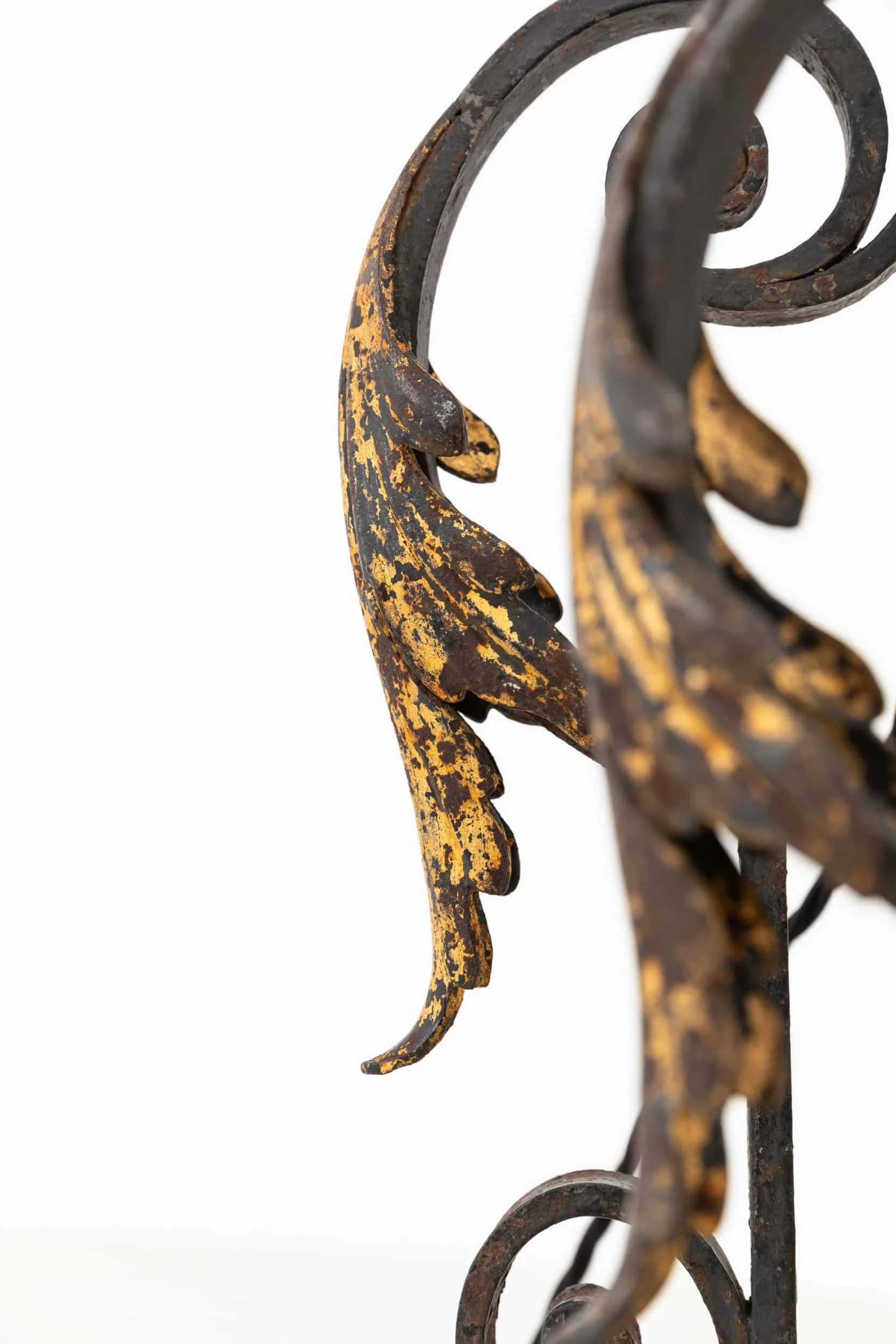 Near Pair of French Wrought Iron Blacksmith Made Table Lamps (9).jpg