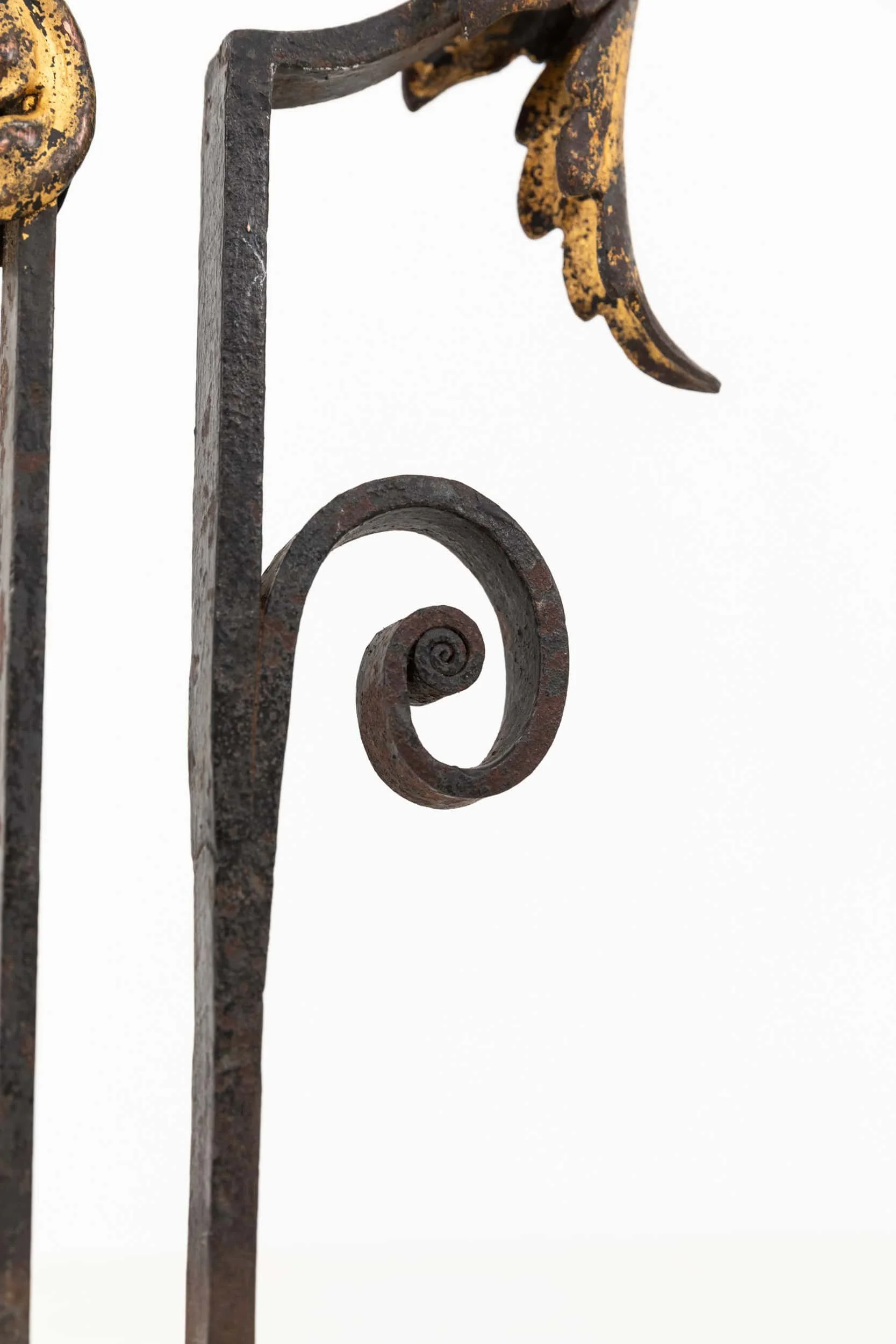 Near Pair of French Wrought Iron Blacksmith Made Table Lamps (14).jpg
