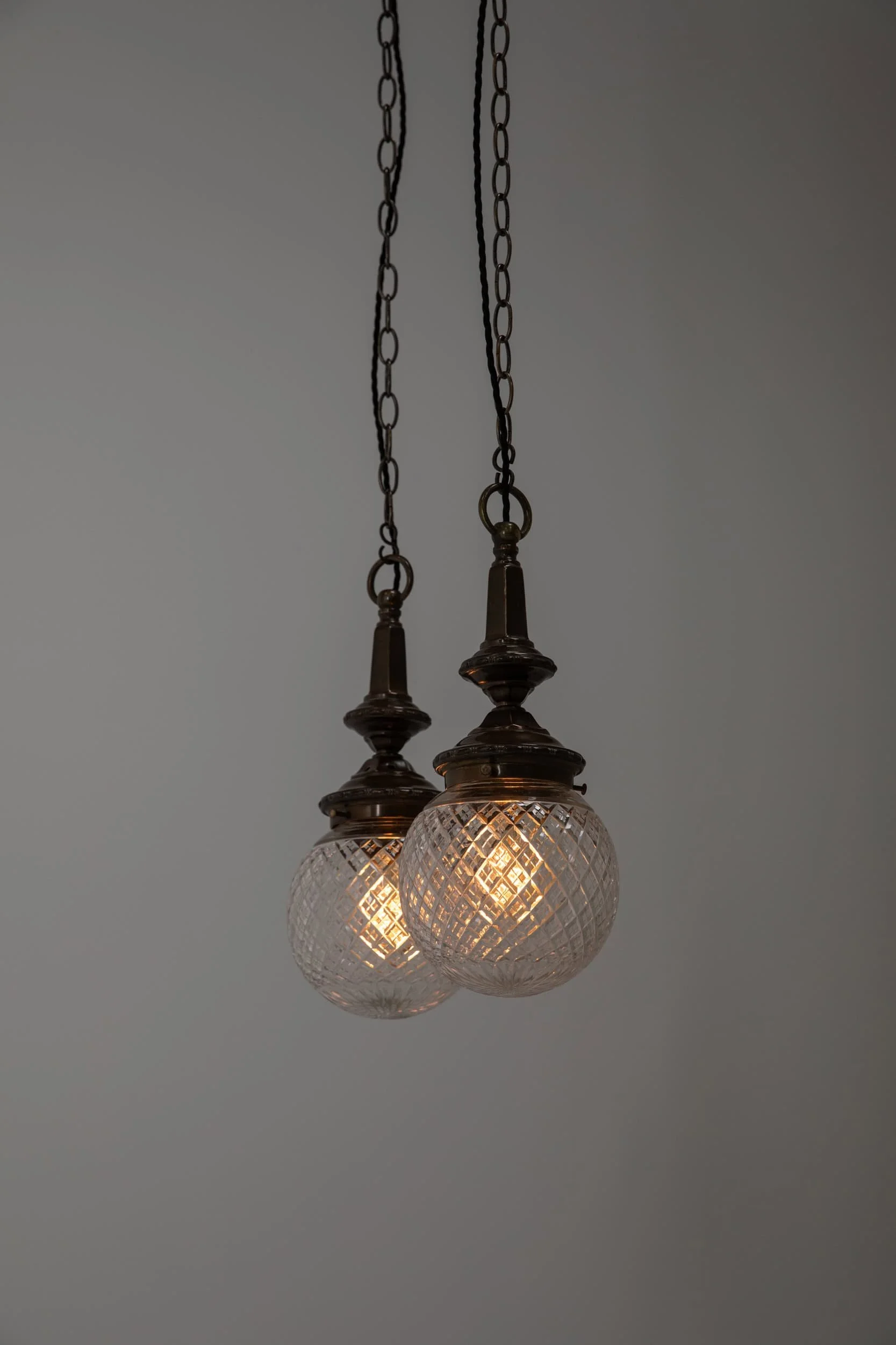 Pair of Antique Early 20th Century Cut Glass and Brass Pendant Lights (2).jpg