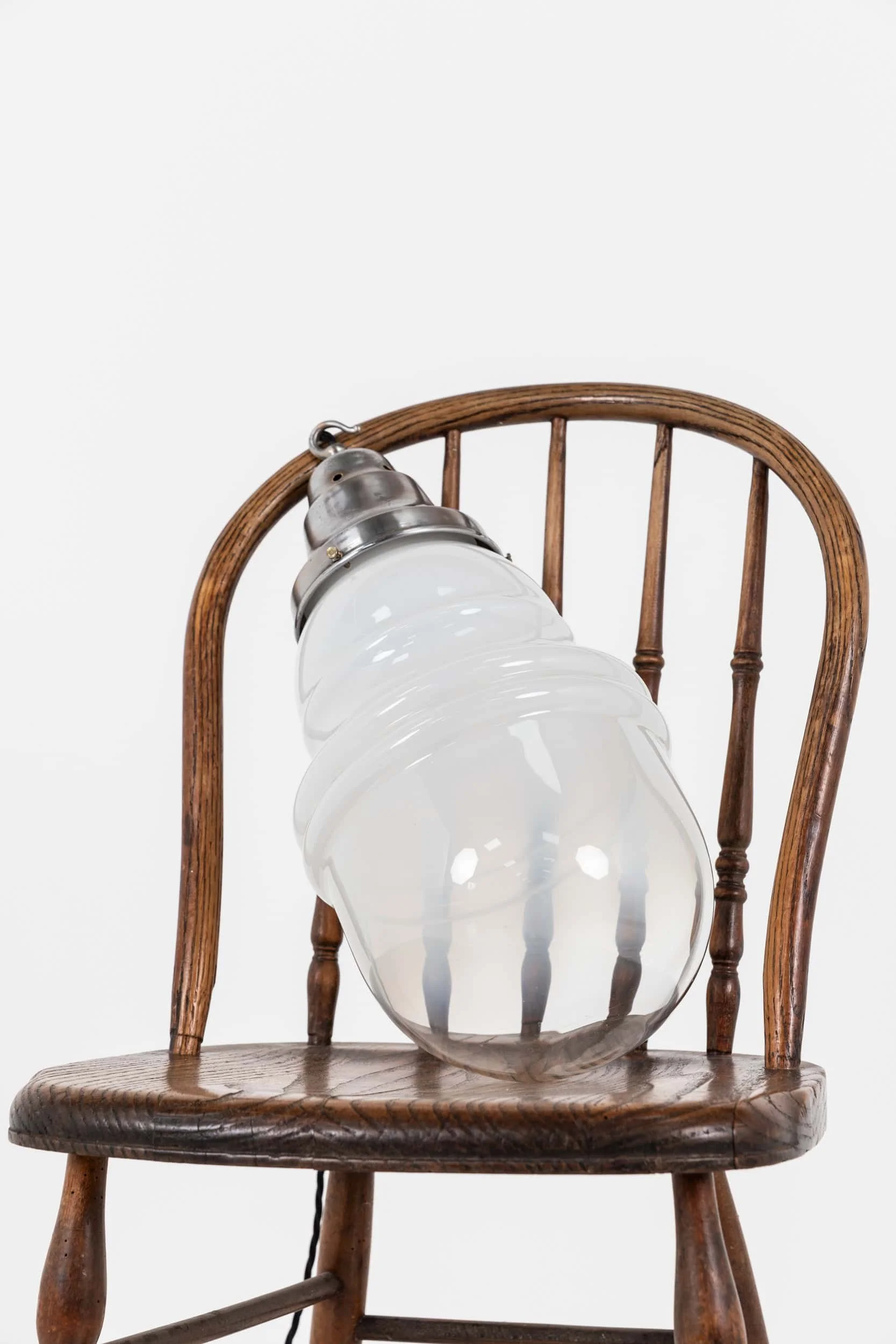 Vintage Industrial Mid Century Two-Tone Opaline Glass Pendant Light (3).jpg