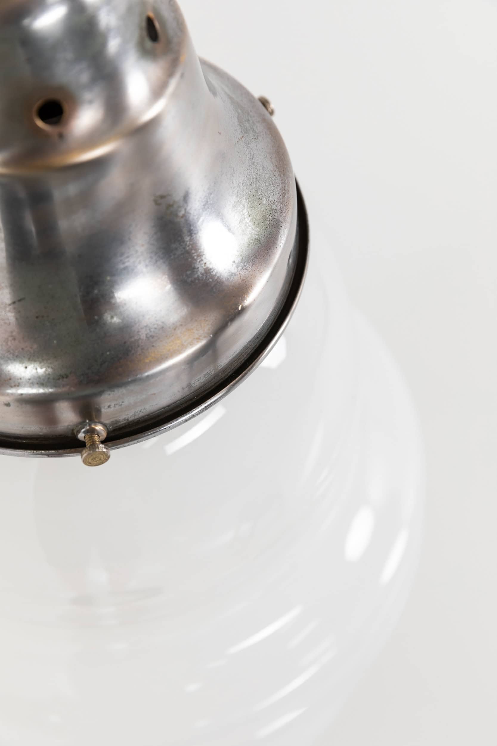 Vintage Industrial Mid Century Two-Tone Opaline Glass Pendant Light (10).jpg
